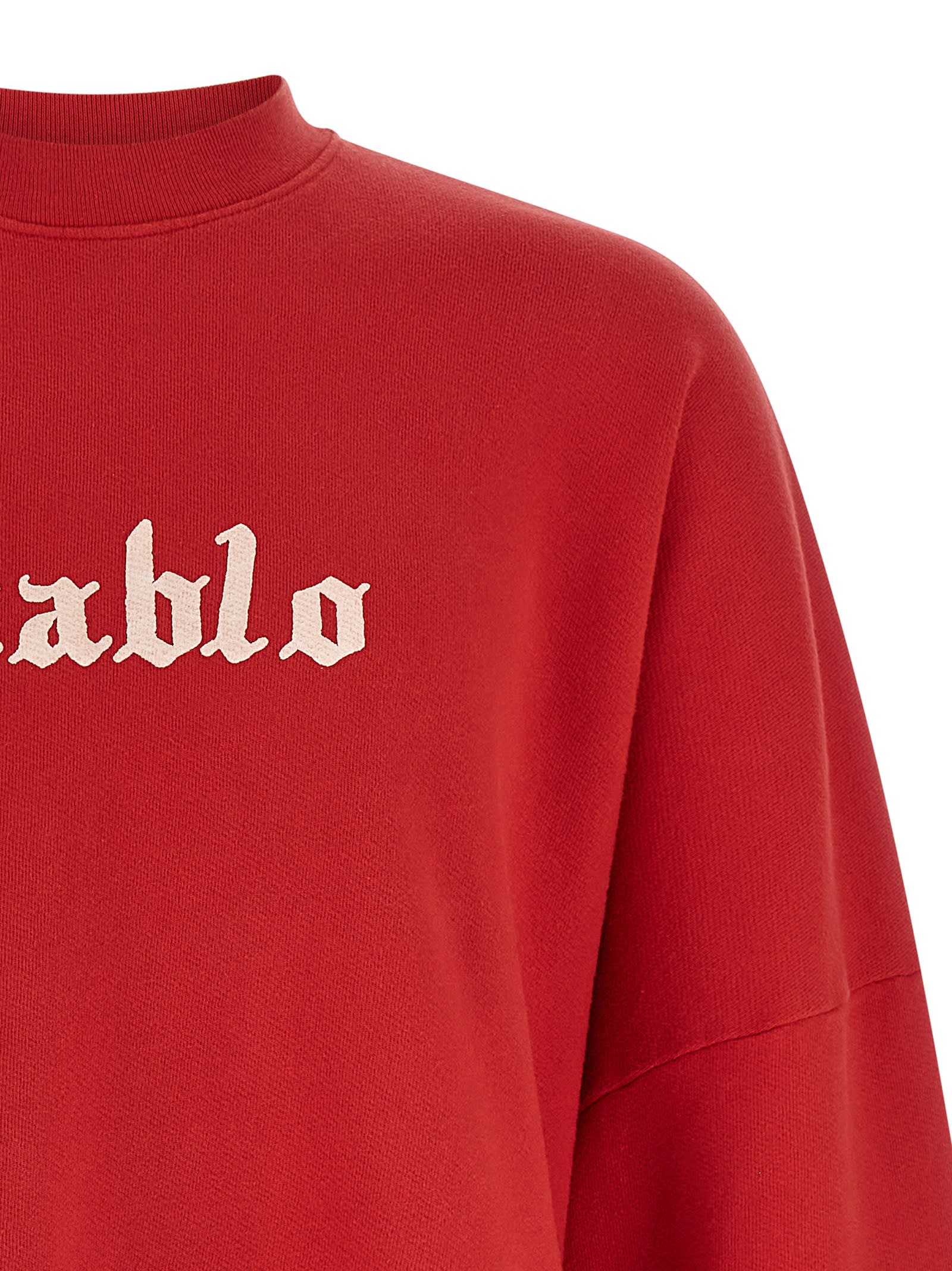 Willy Chavarria Diablo Hooligan Sweatshirt In Red