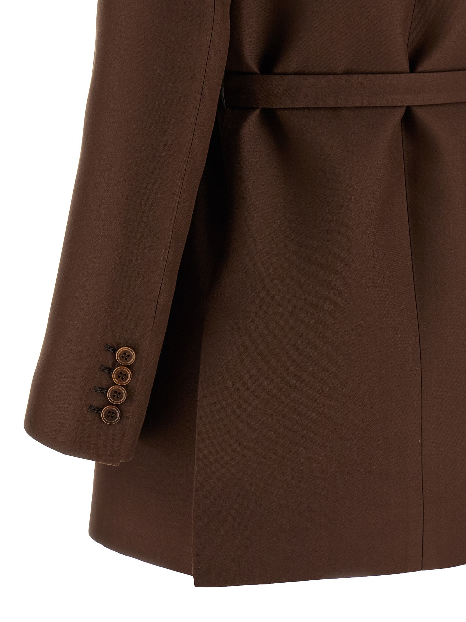 Brioni Prisca Double-breasted Blazer In Brown