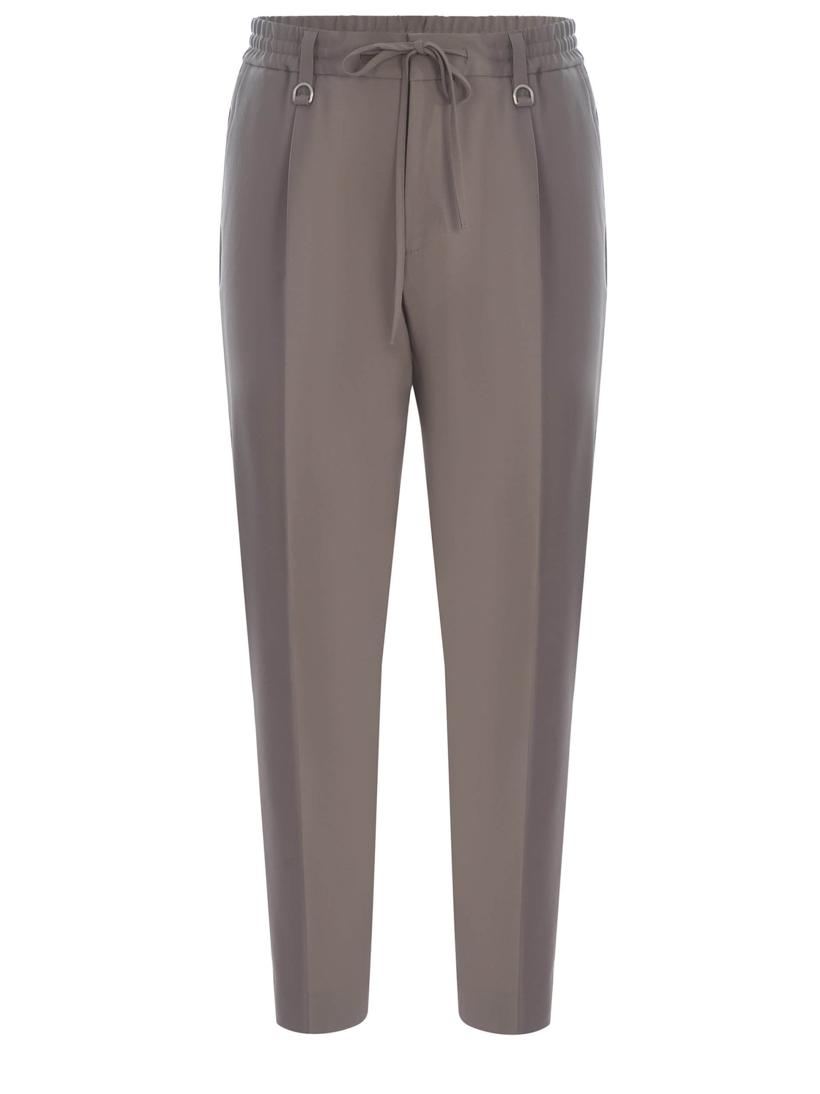 Shop Paolo Pecora Trousers  Made Of Fresh Wool In Tortora