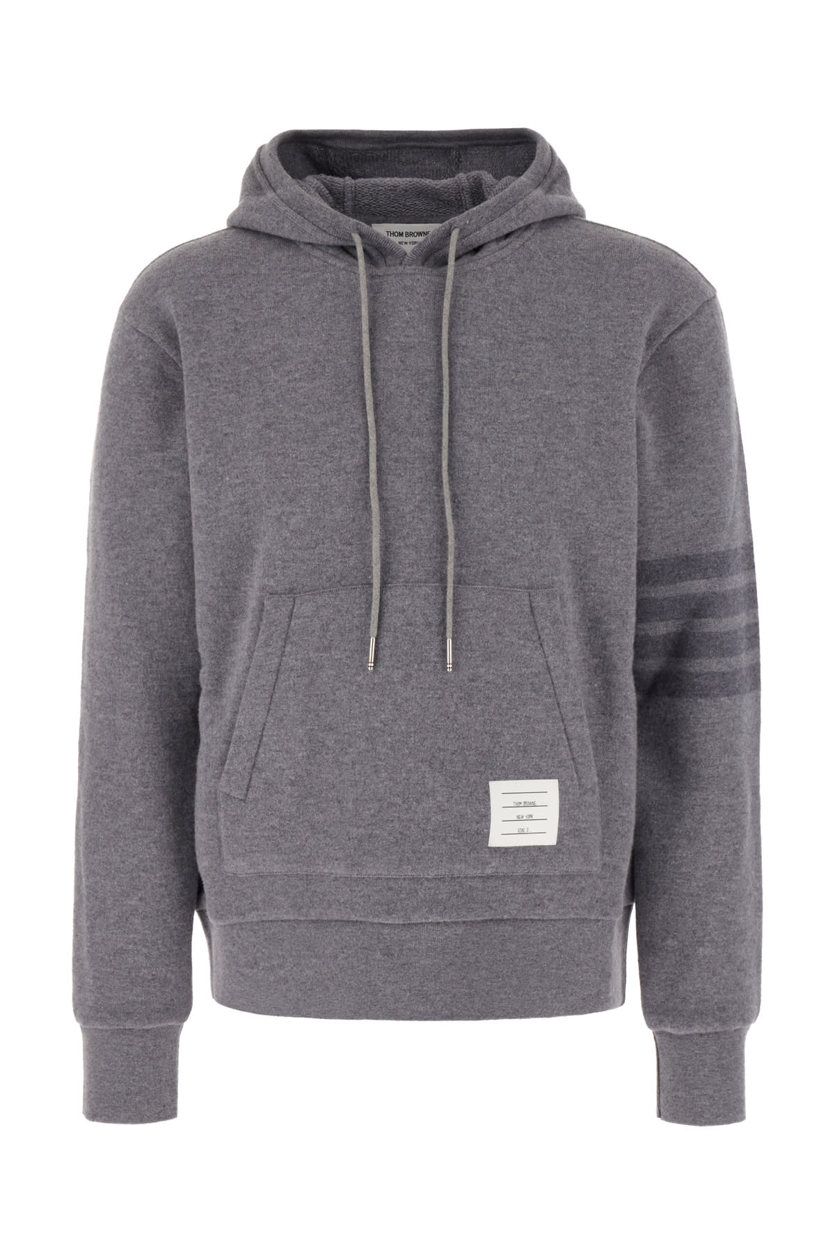 THOM BROWNE GREY WOOL SWEATSHIRT 