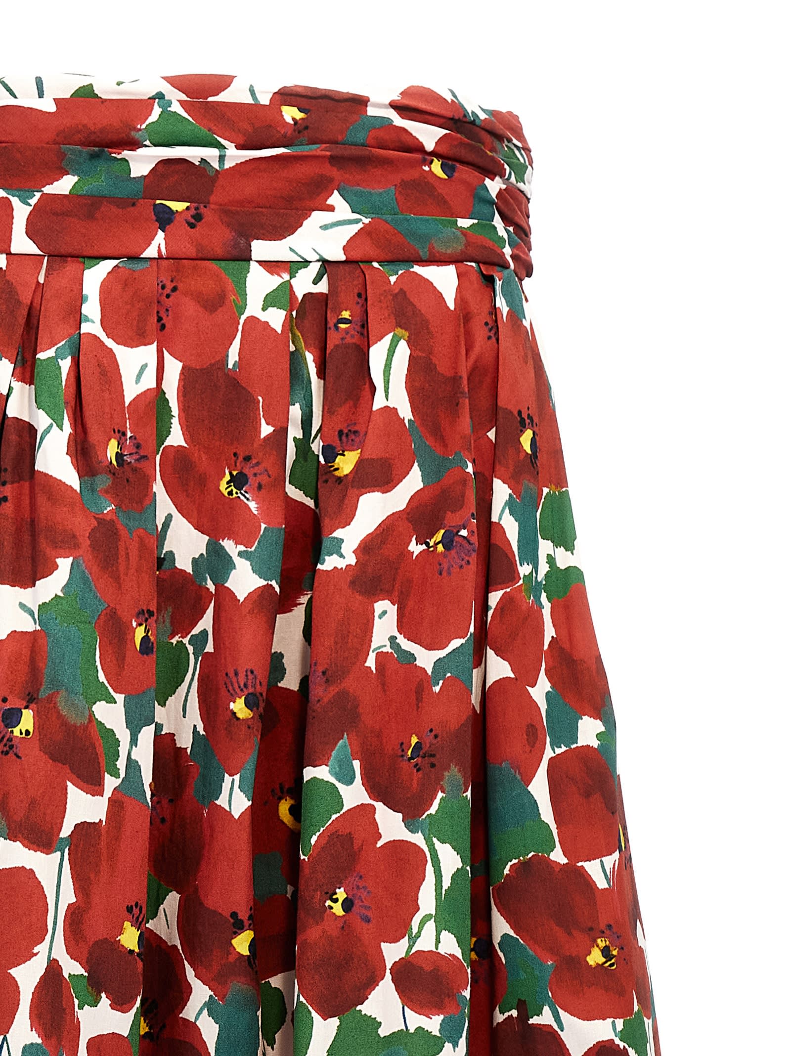 Carolina Herrera Multicolor High Waist Skirt In Multicolor