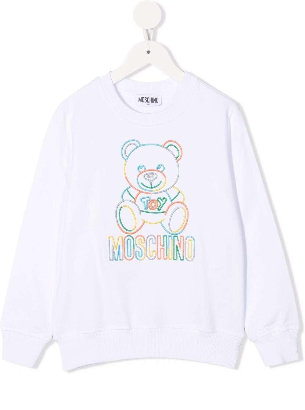 Moschino Kids Girls White Cotton Sweatshirt With Logo
