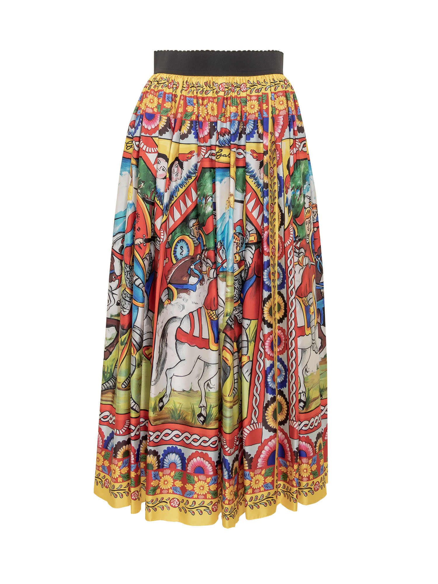 Shop Dolce & Gabbana Long Skirt In Frigo 19 Stampa