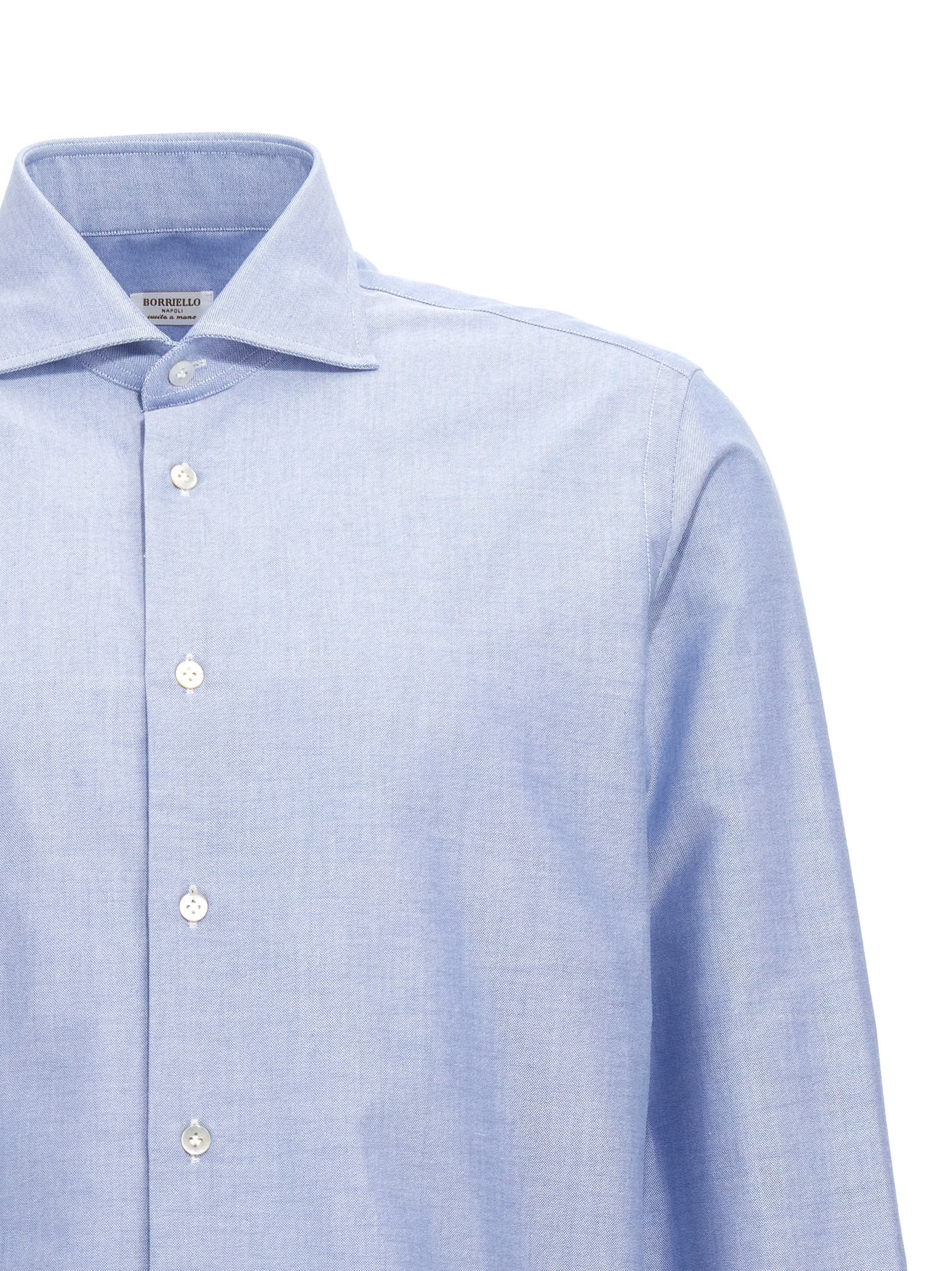 Borriello Napoli Long-sleeved Shirt In Light Blue