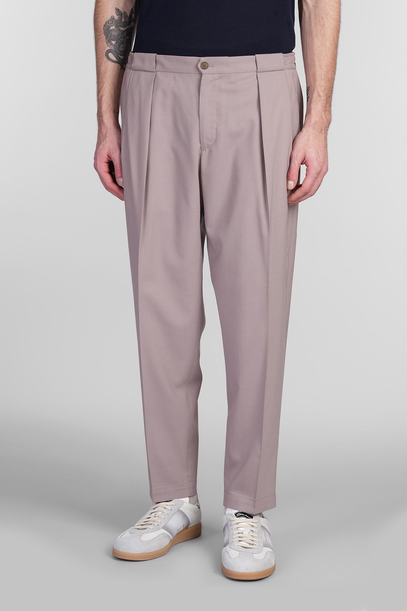 Portobellos Pants In Taupe Wool