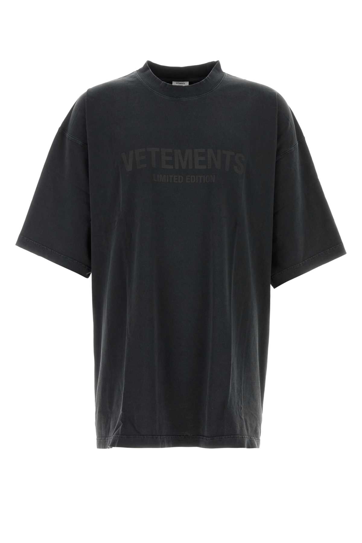 Shop Vetements Black Cotton Oversize T-shirt