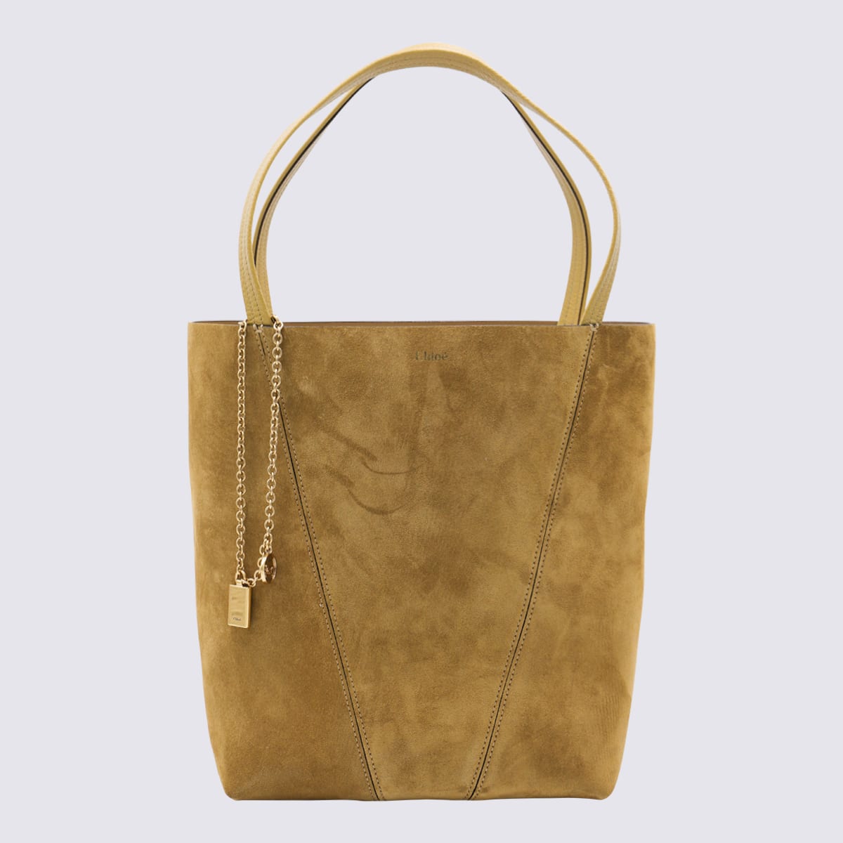 Chloé Dark Gold Leather Spin Tote
