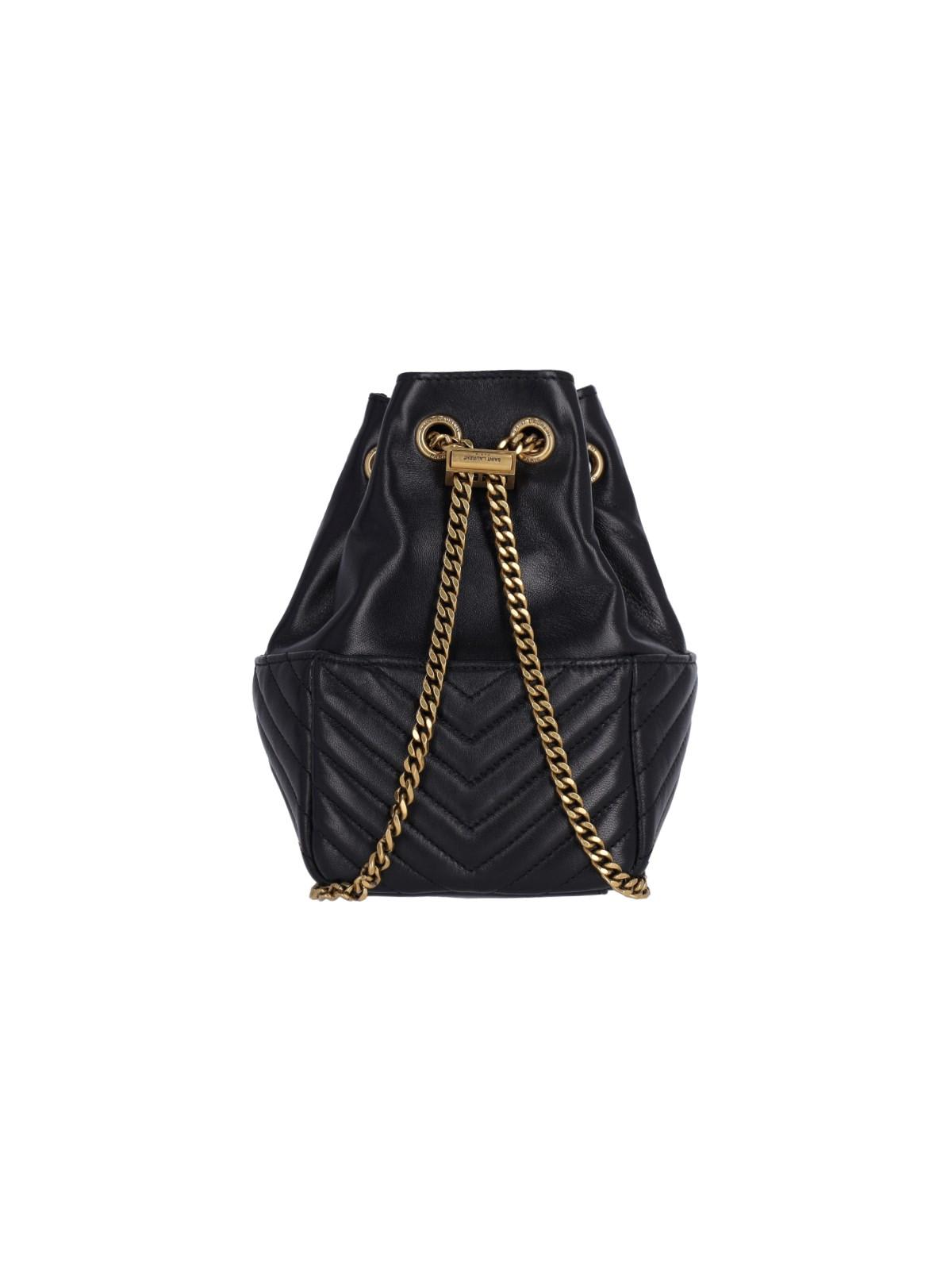 Saint Laurent Joe Mini Bucket Bag In Black