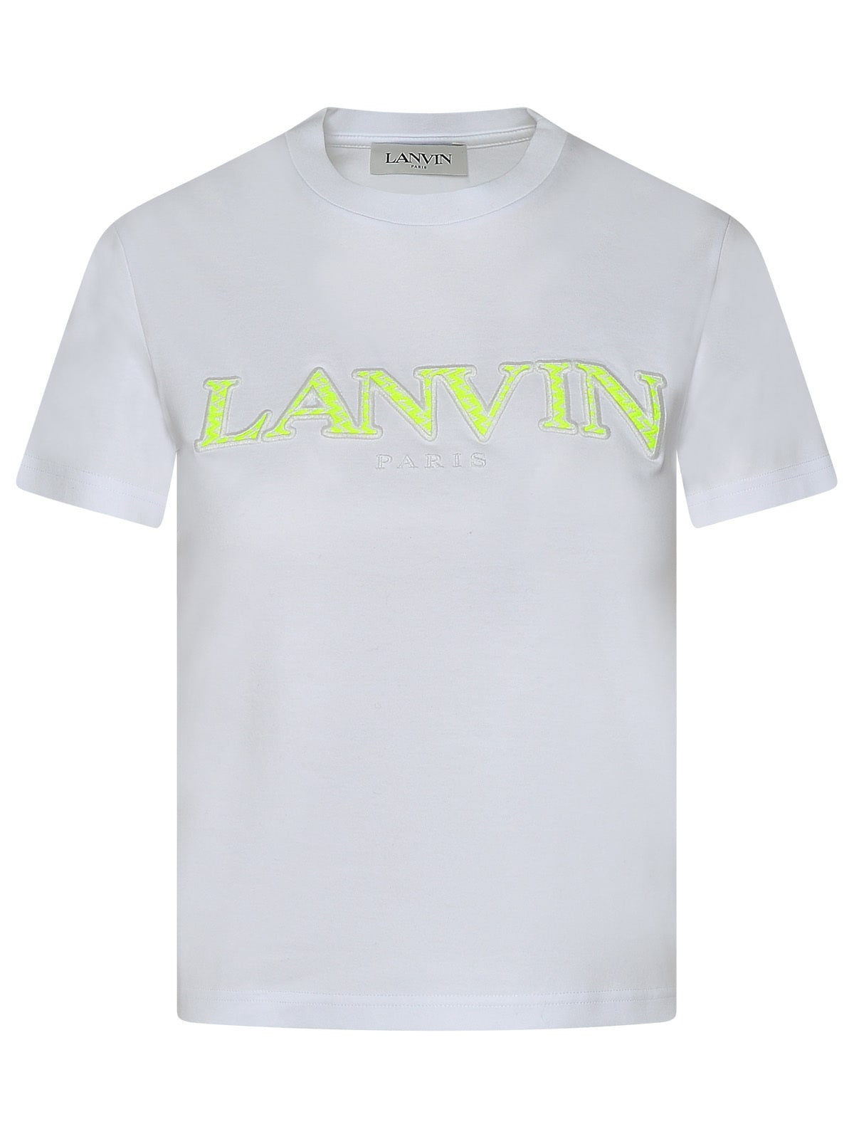 Shop Lanvin Curb White Cotton T-shirt