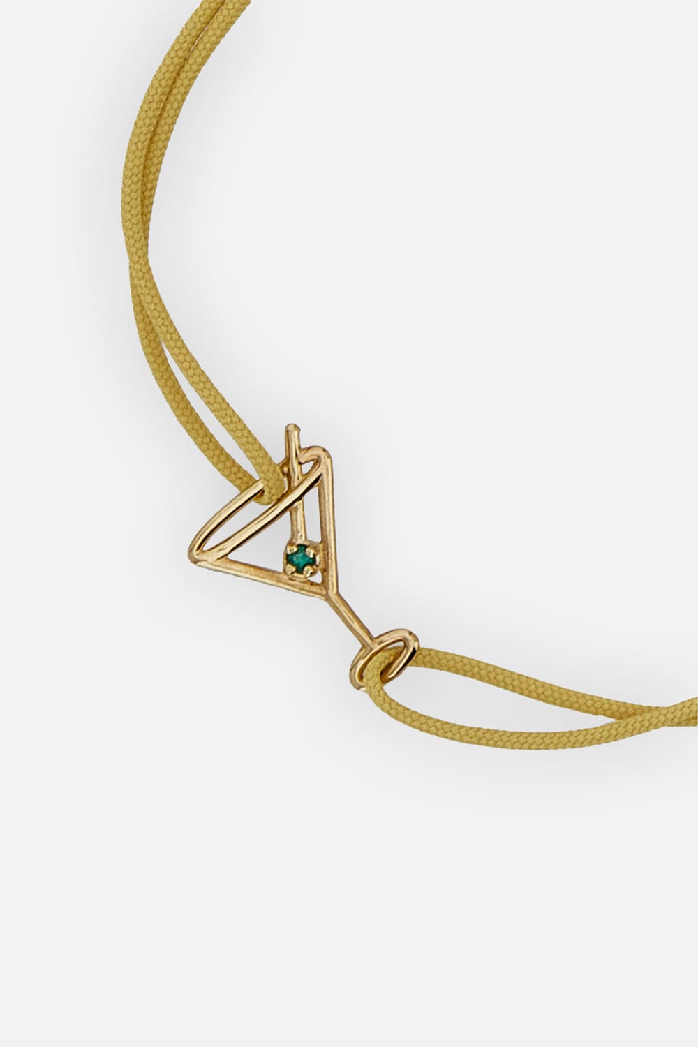 Aliita Martini Esmeralda Cord Bracelet In Gold