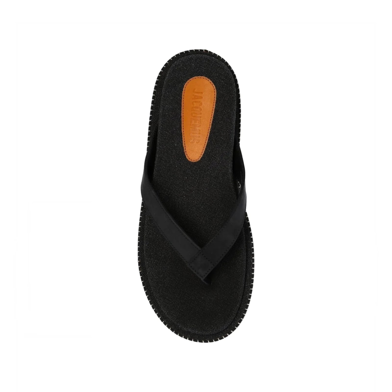 Shop Jacquemus Flip Flop Slidesport In Black