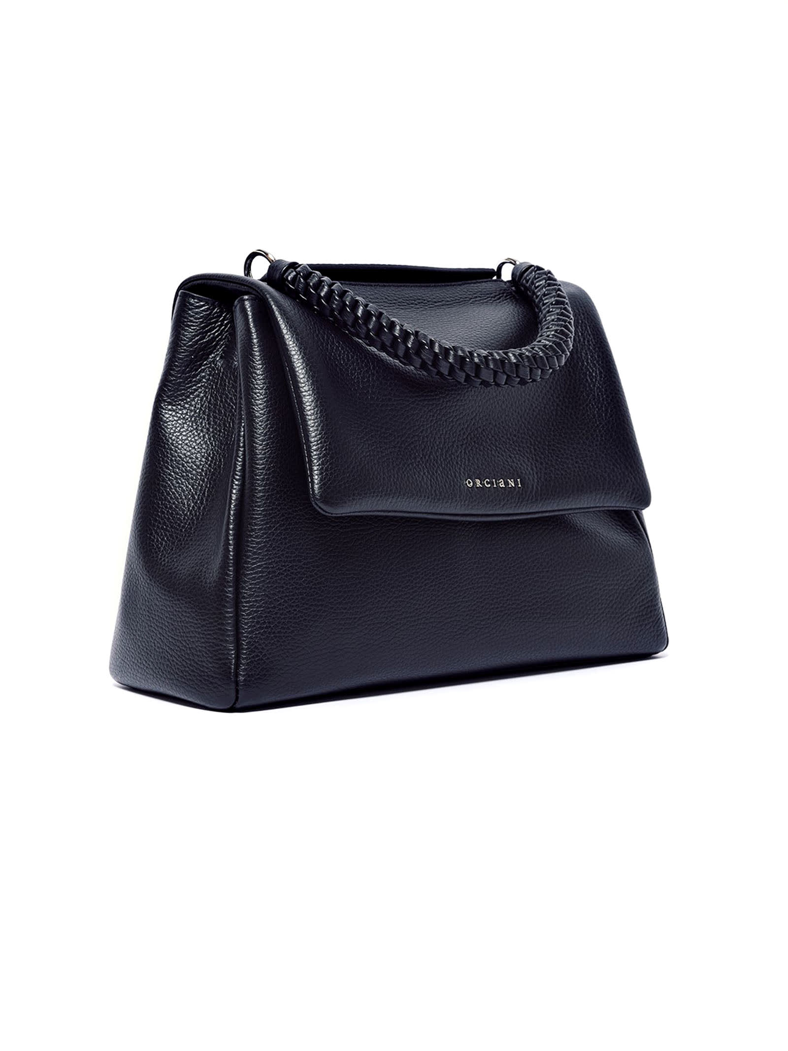 Orciani Sveva Sense Scooby Midi Leather Shoulder Bag