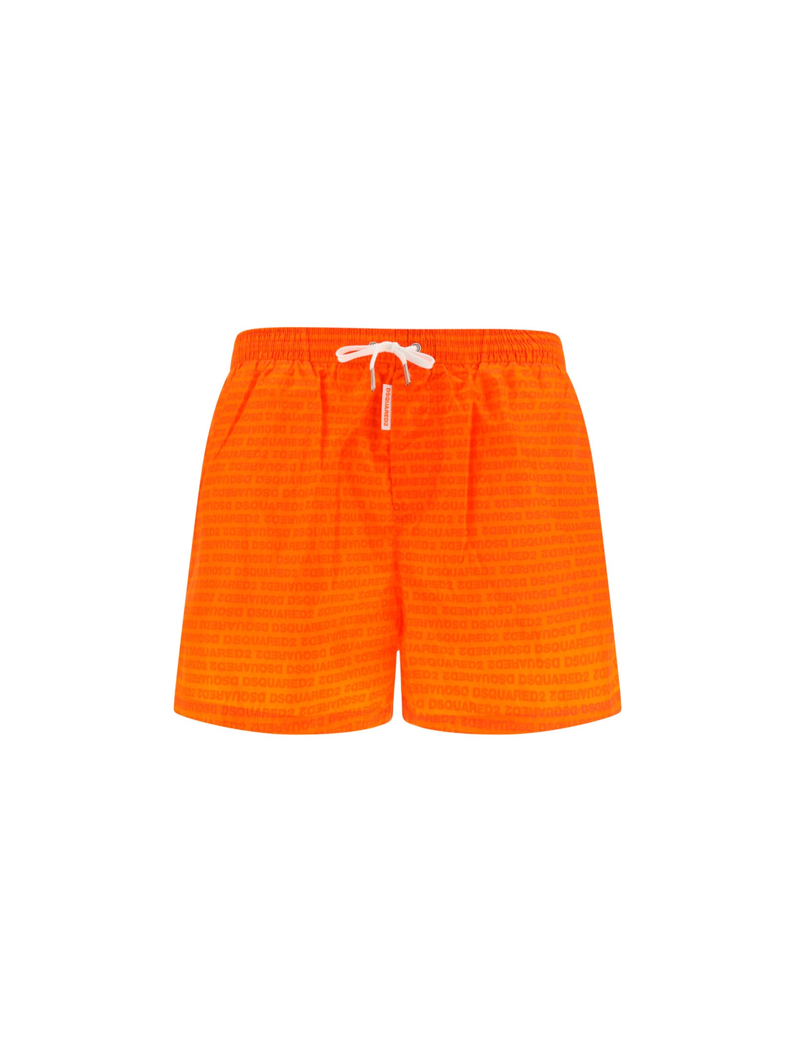 Shop Dsquared2 Boxer Swimwear In Orange