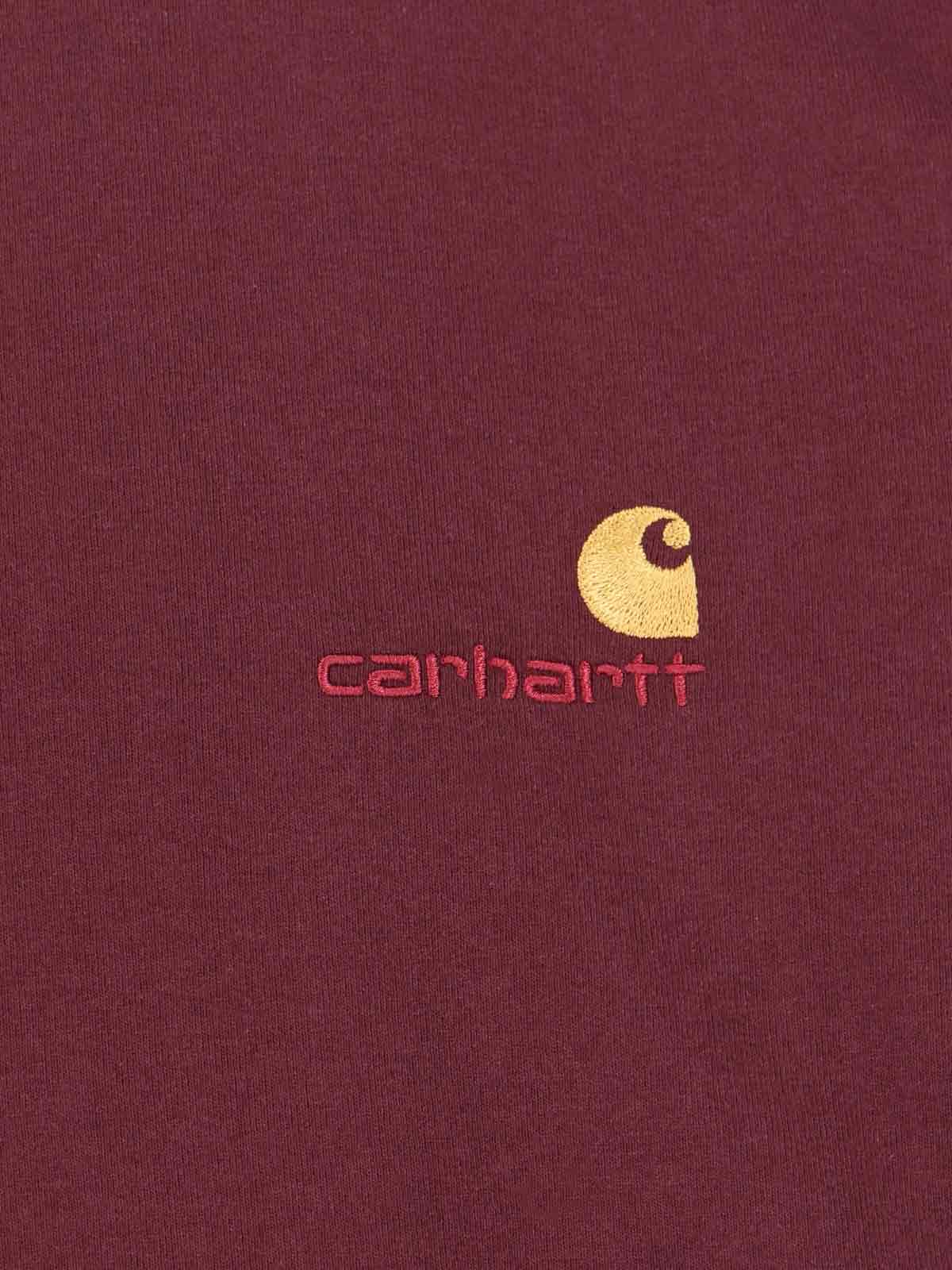 Carhartt American Script Crew Neck T-shirt In Red