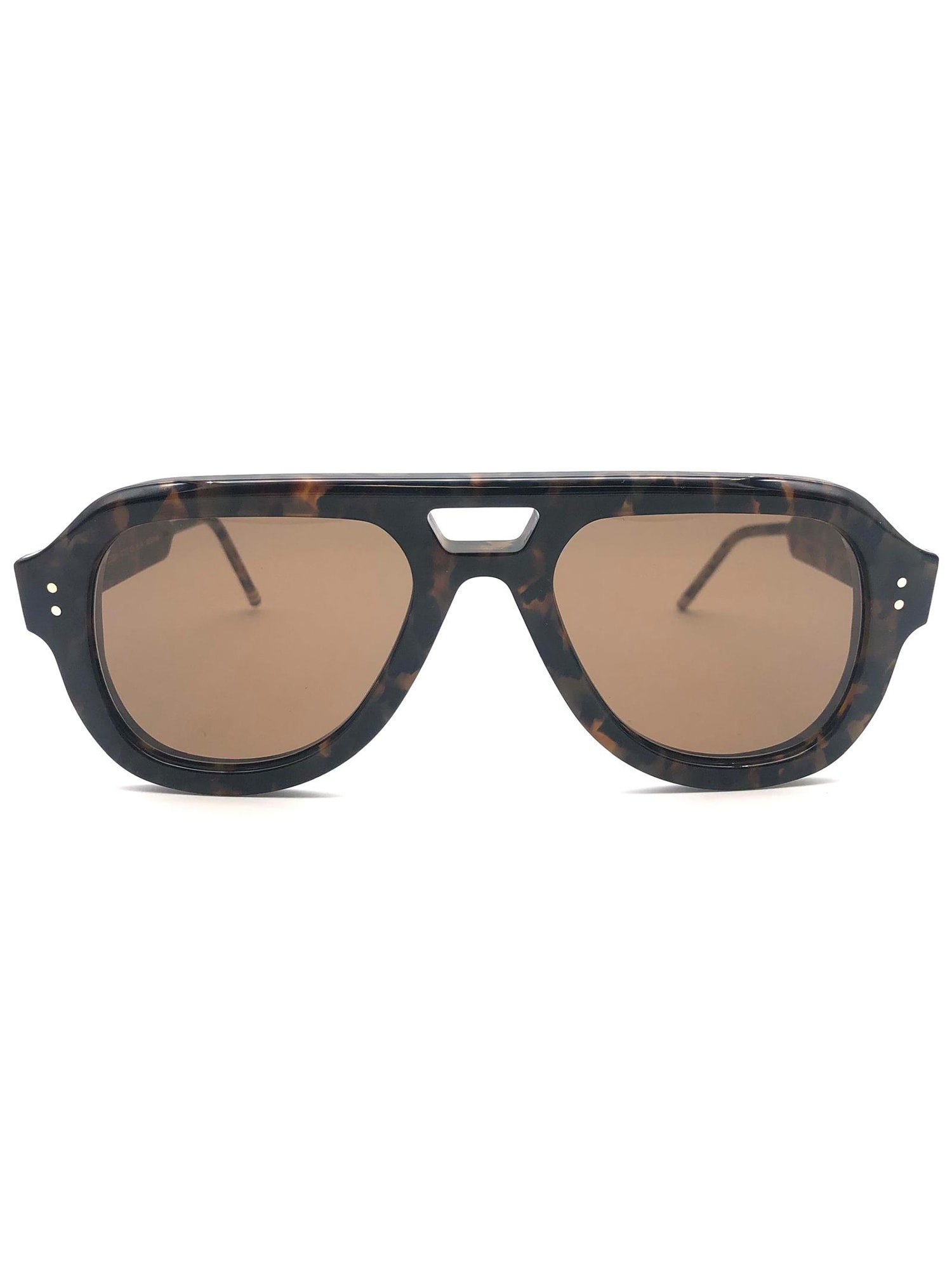 Shop Thom Browne Ues923a/g0002 Sunglasses In Dark Brown