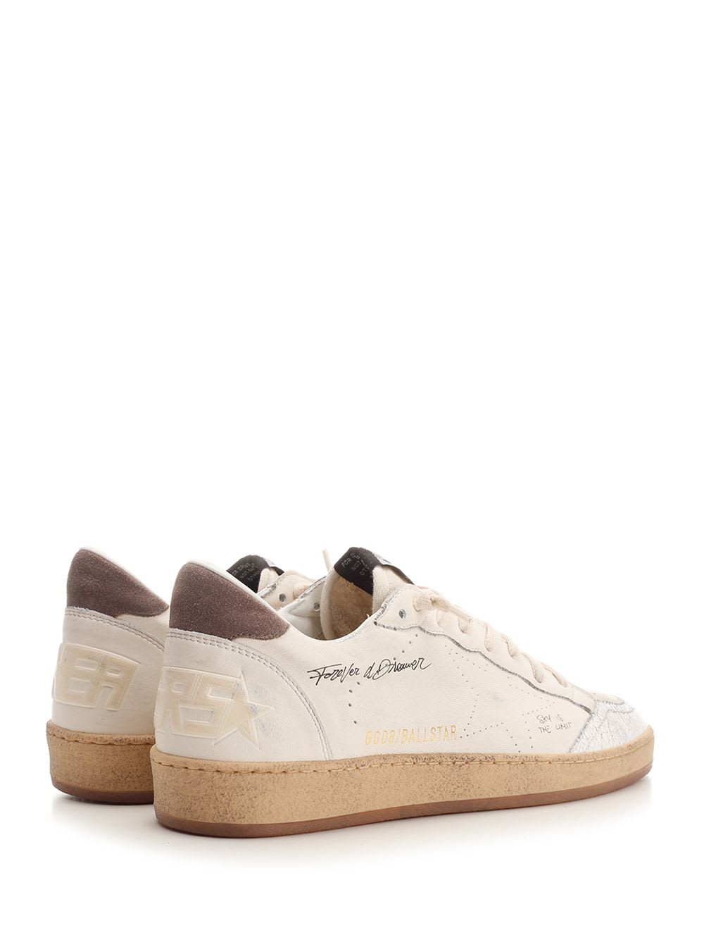 Shop Golden Goose Ball Star Sneakers In White