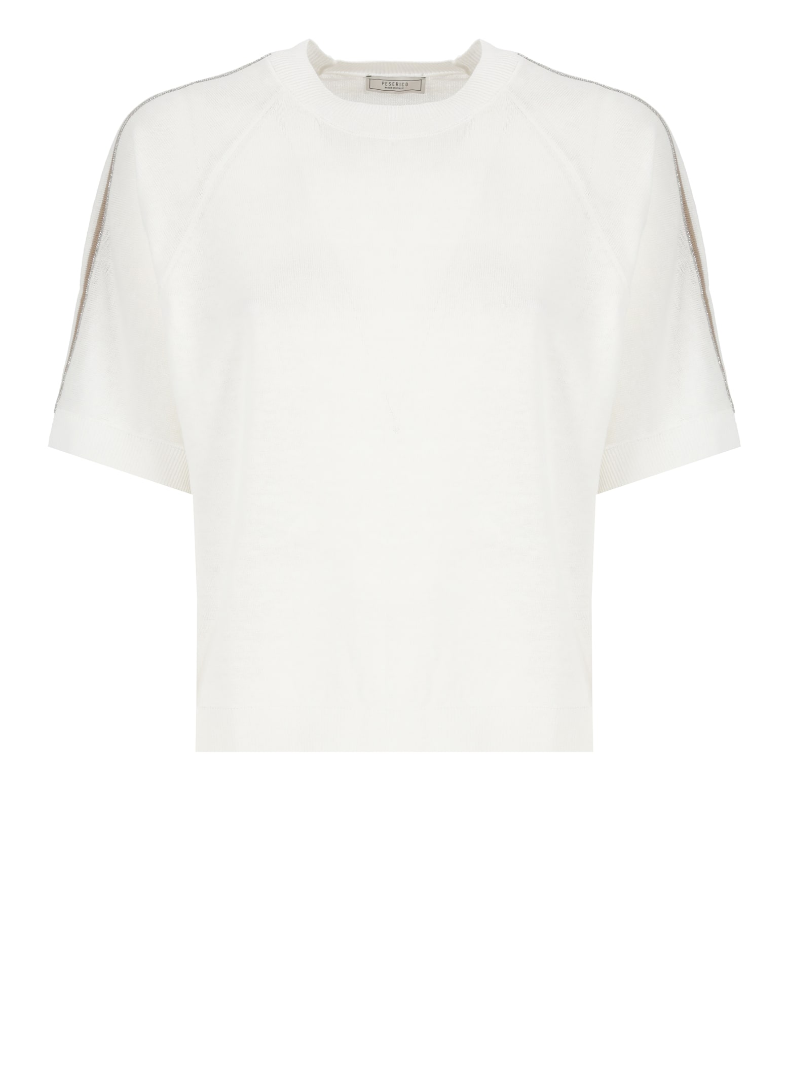 Peserico White Linen And Cotton Sweater