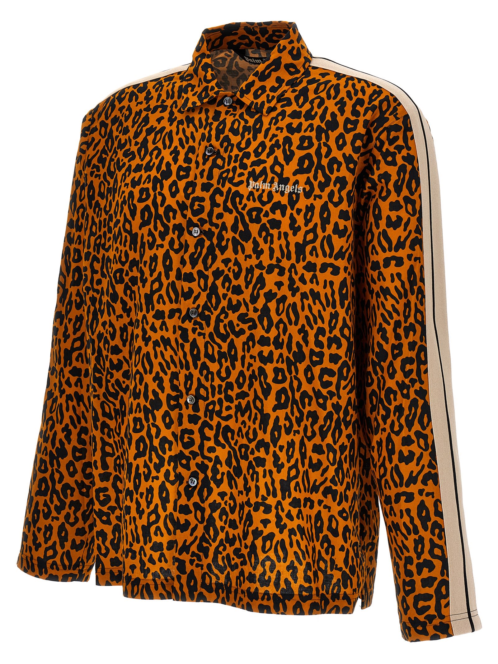 Shop Palm Angels Cheetah Track Shirt In Multicolor