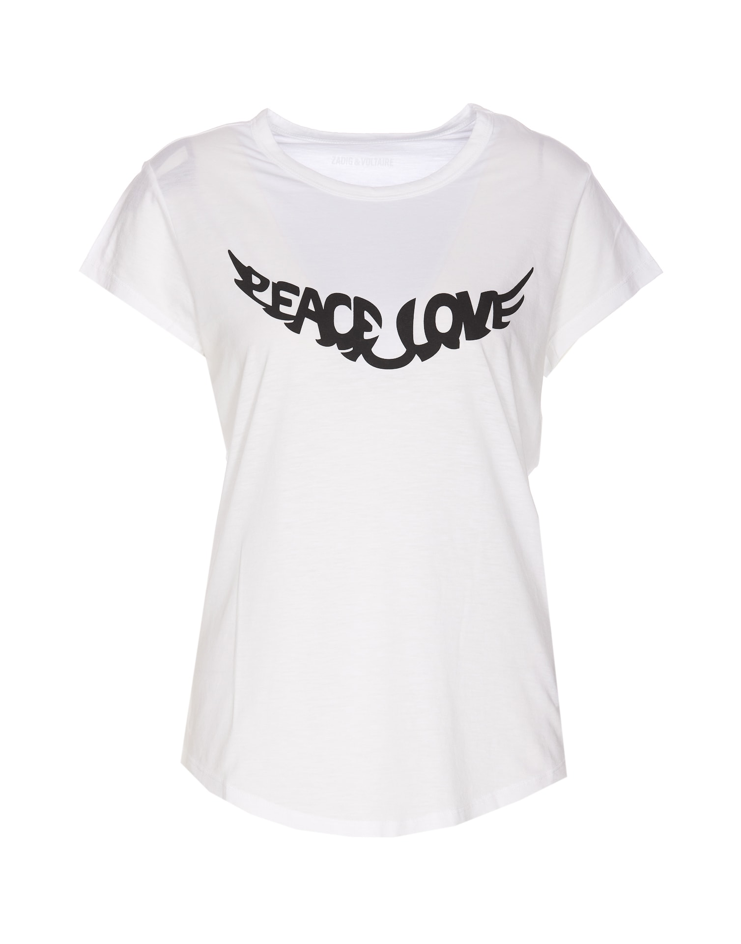 Zadig &amp; Voltaire Woop Peace Love Wings T-shirt In White