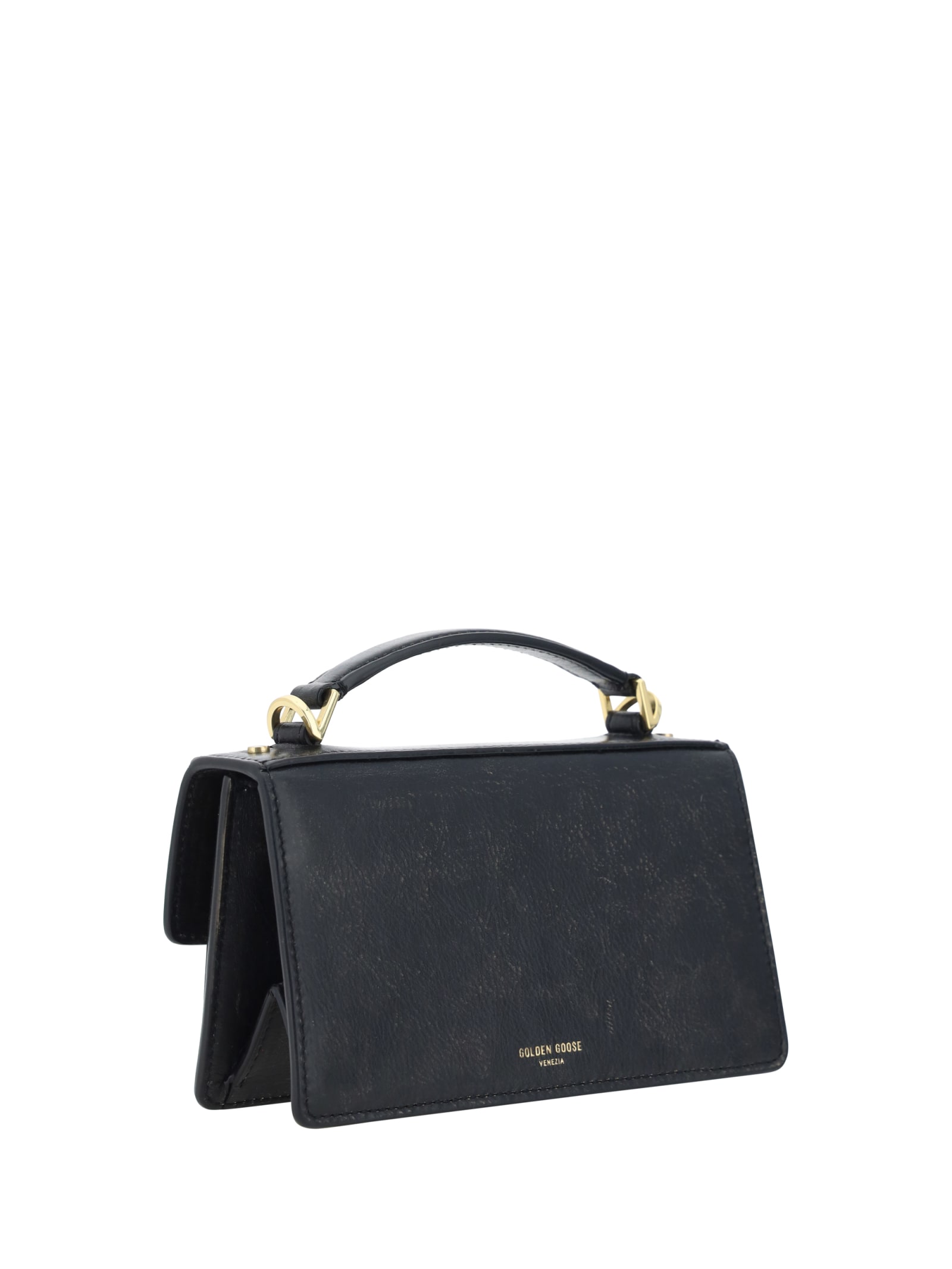 Shop Golden Goose Venezia Small Shoulder Bag In Black