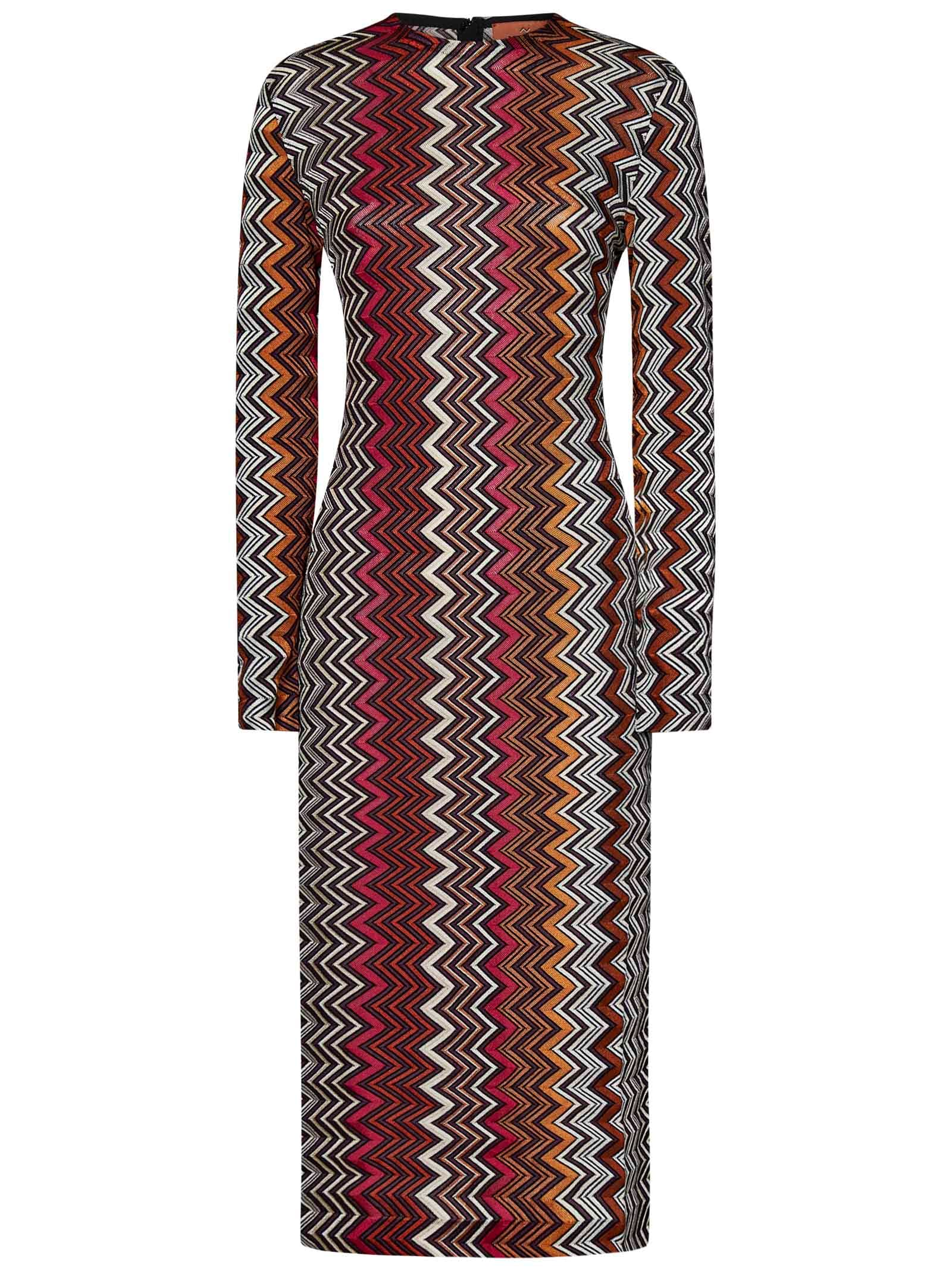 Shop Missoni Dress In Multicolour