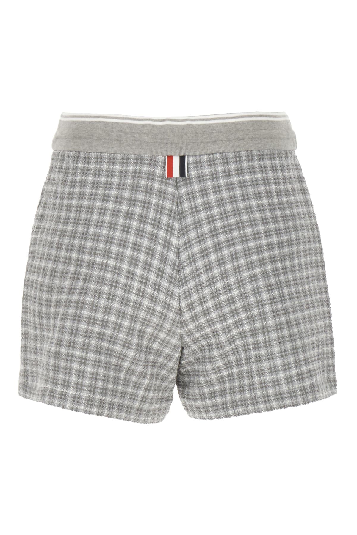 Shop Thom Browne Multicolor Tweed Shorts In Med Grey