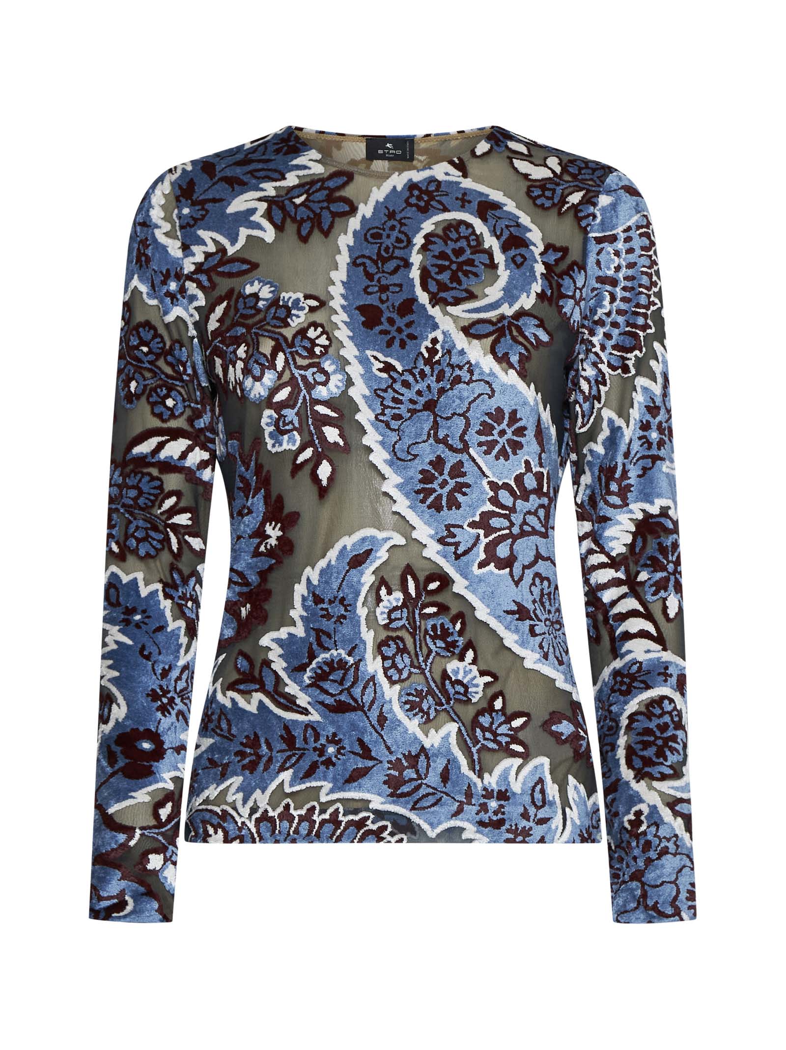 Shop Etro Sweater In Var. Multicolor F.do Azzurro