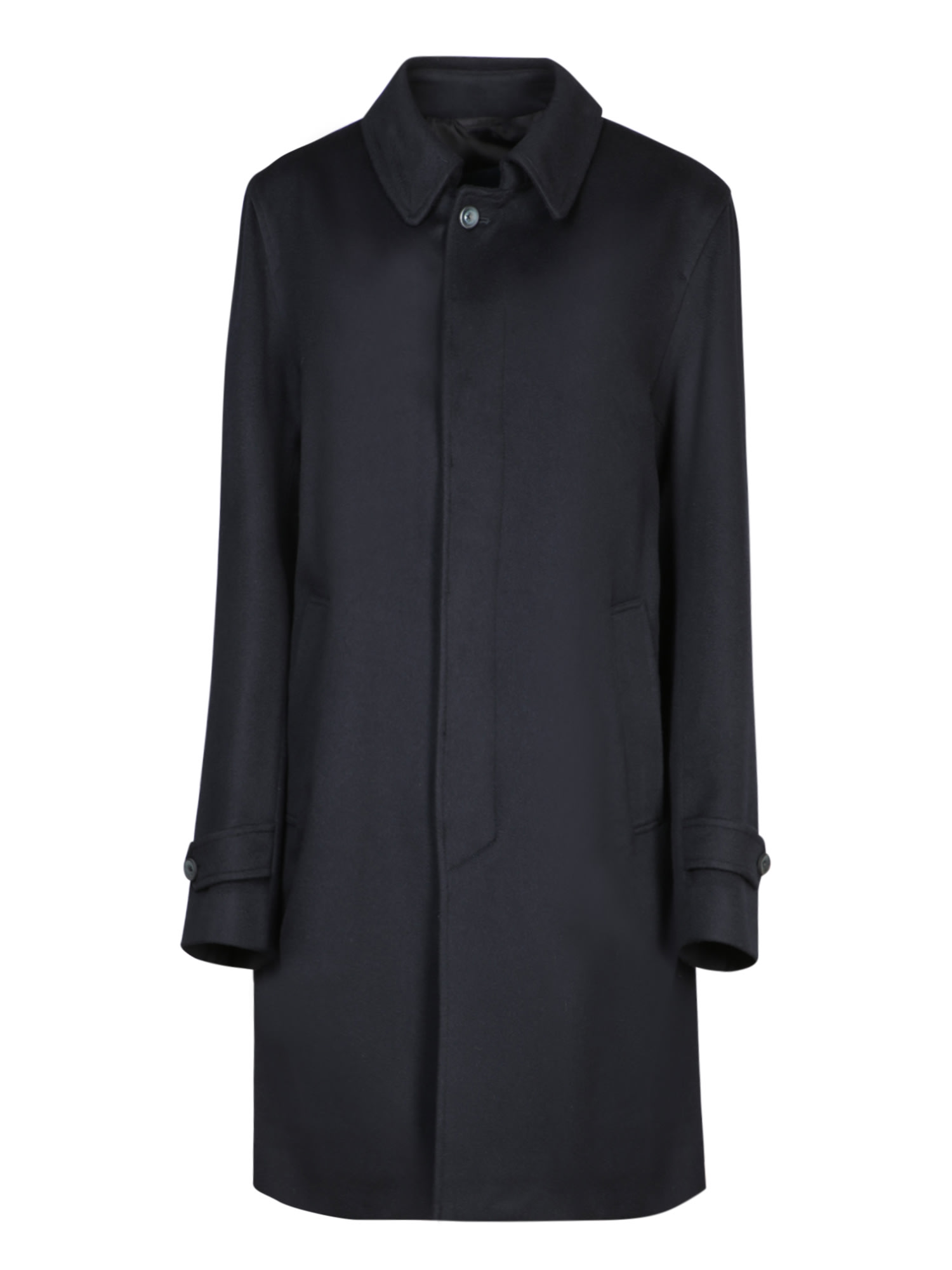 Shop Herno Blue Cashmere Coat