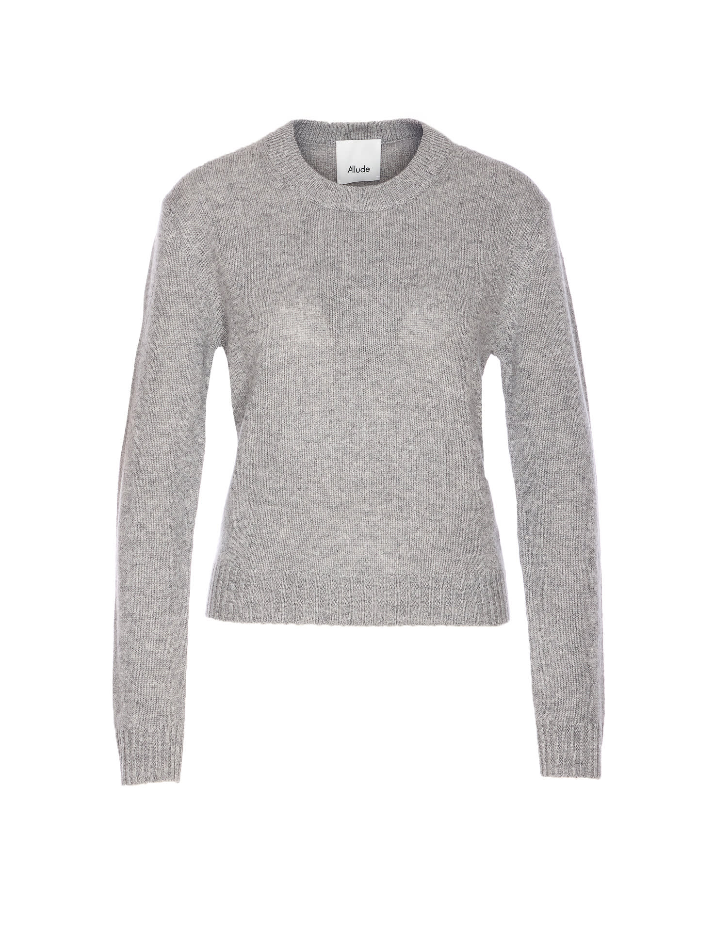 Allude Crew-neck Cashmere Sweater In Gray