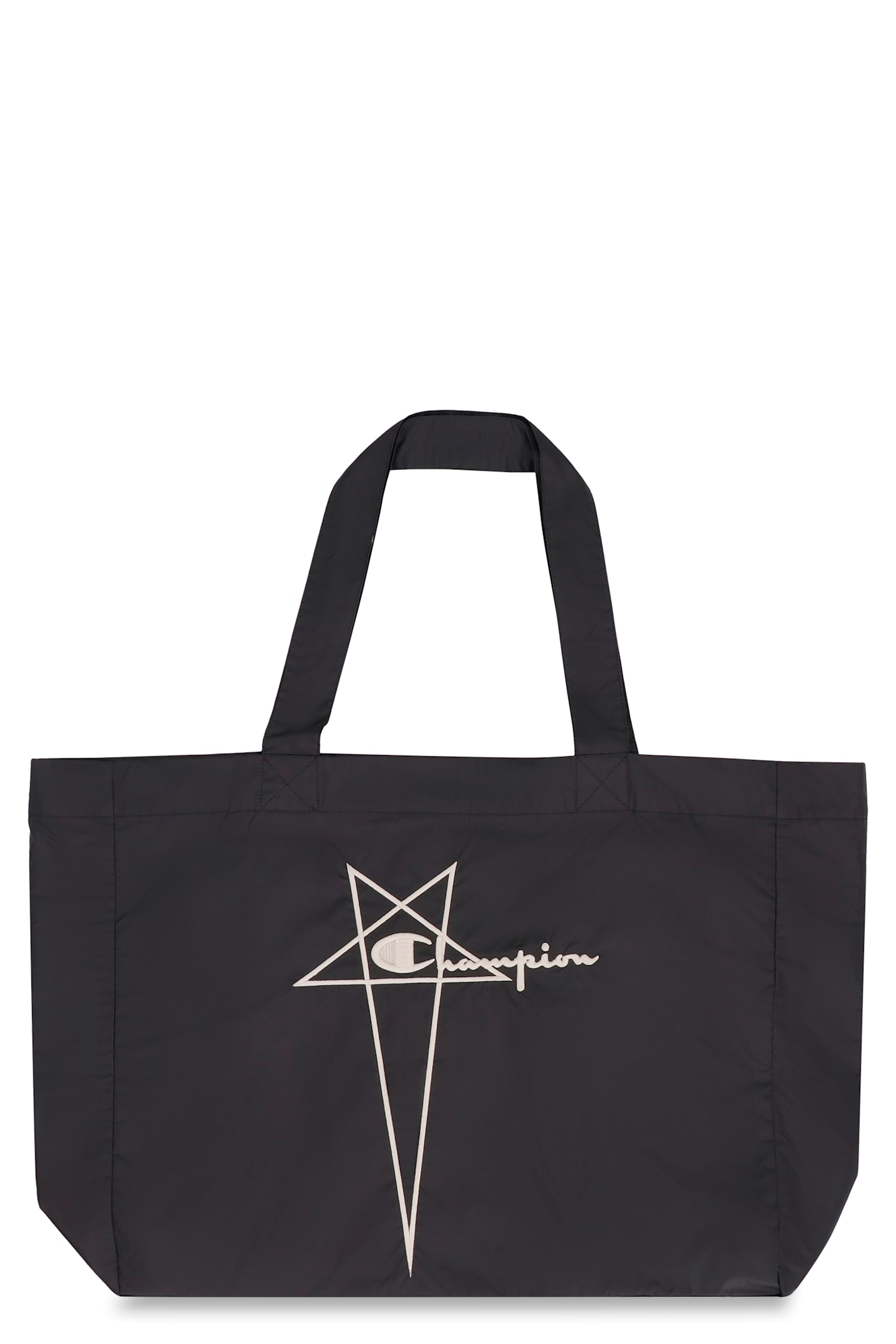 Rick Owens Champion Collaboration Nylon Tote Bag In Black