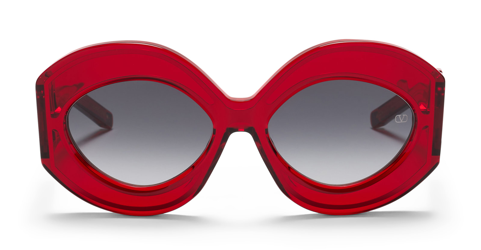 Shop Valentino V-soul Ii - Crystal Red / Gold Sunglasses