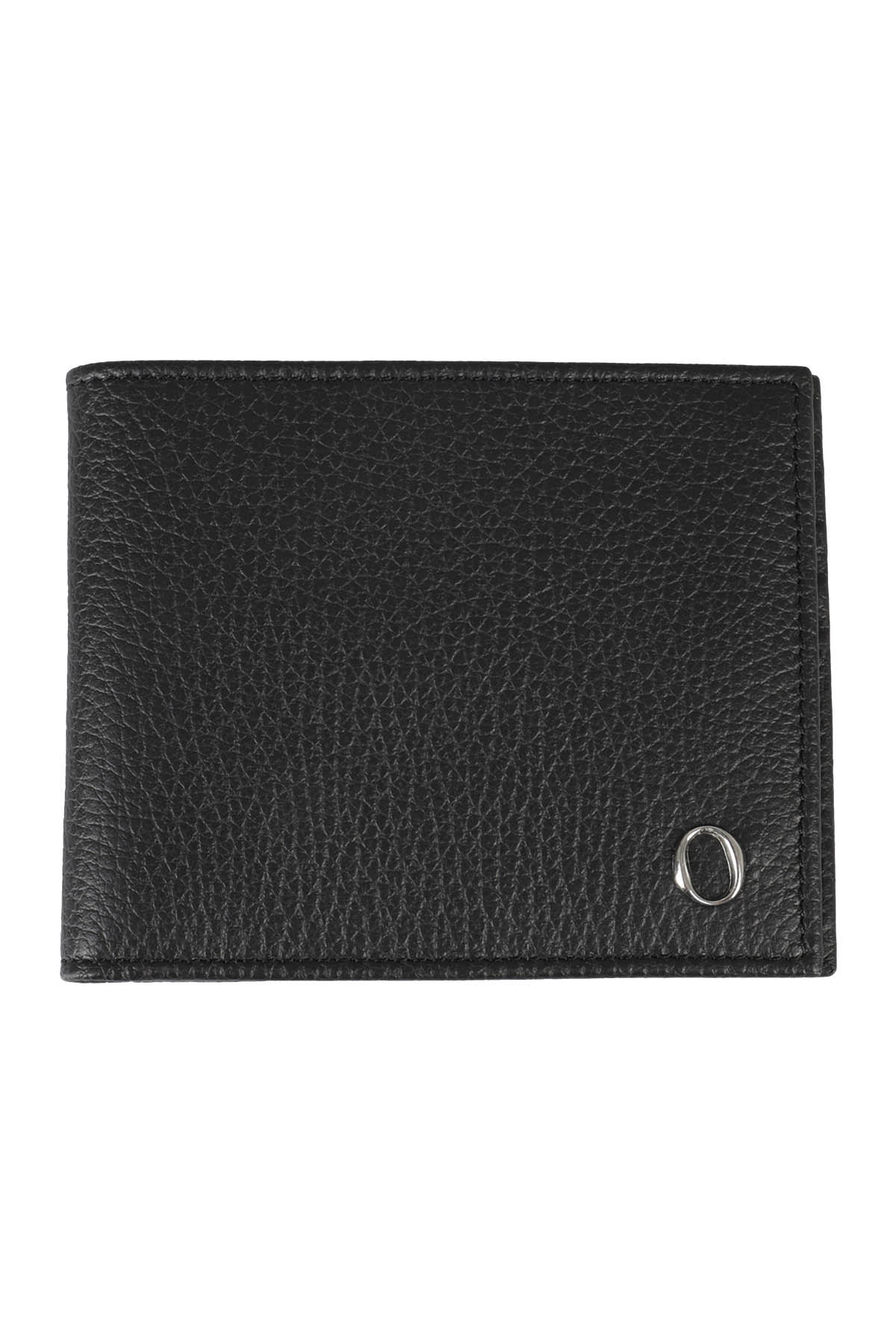 Orciani Leather Wallet In Ner Nero