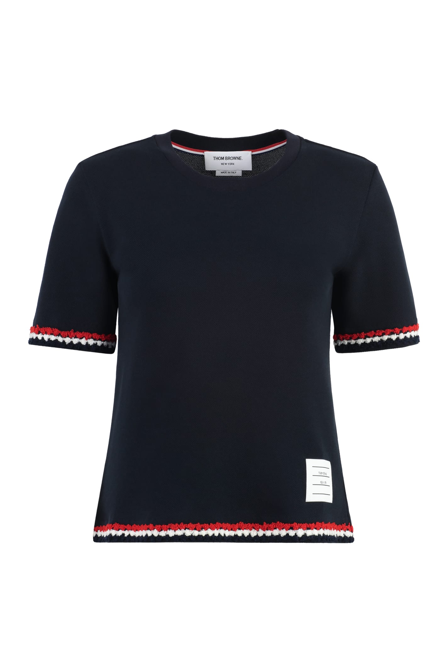Thom Browne Woman T-shirt Midnight Blue Size 8 Cotton In Blue