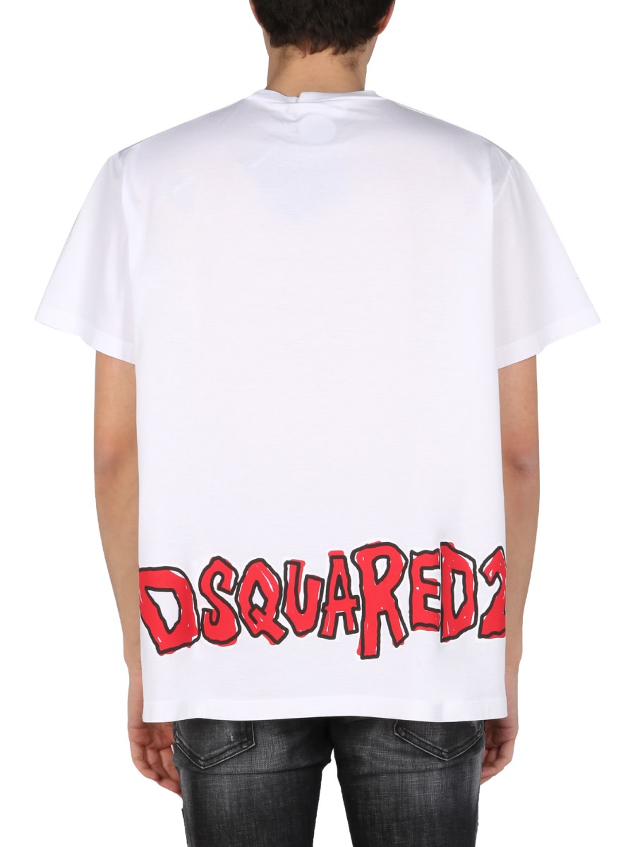 Shop Dsquared2 Logo Print T-shirt In White