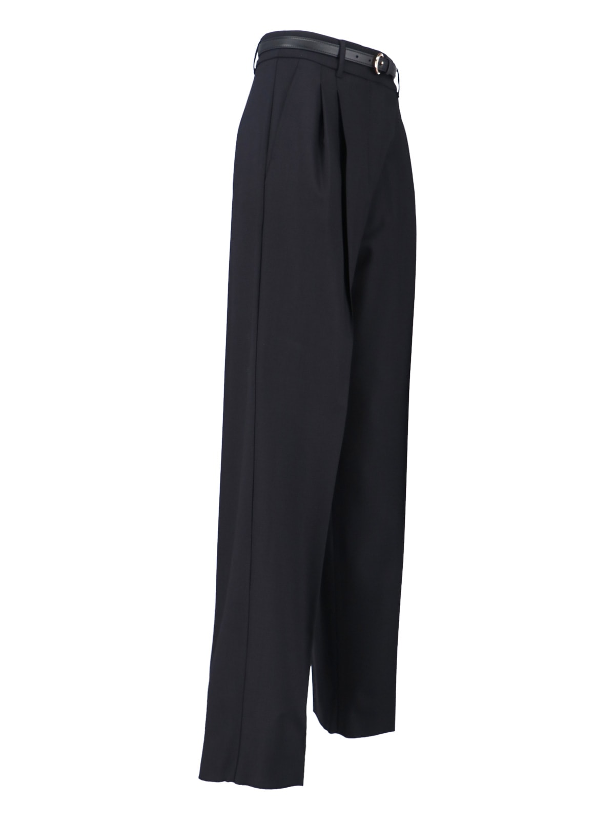 Max Mara Belted Pants In Black