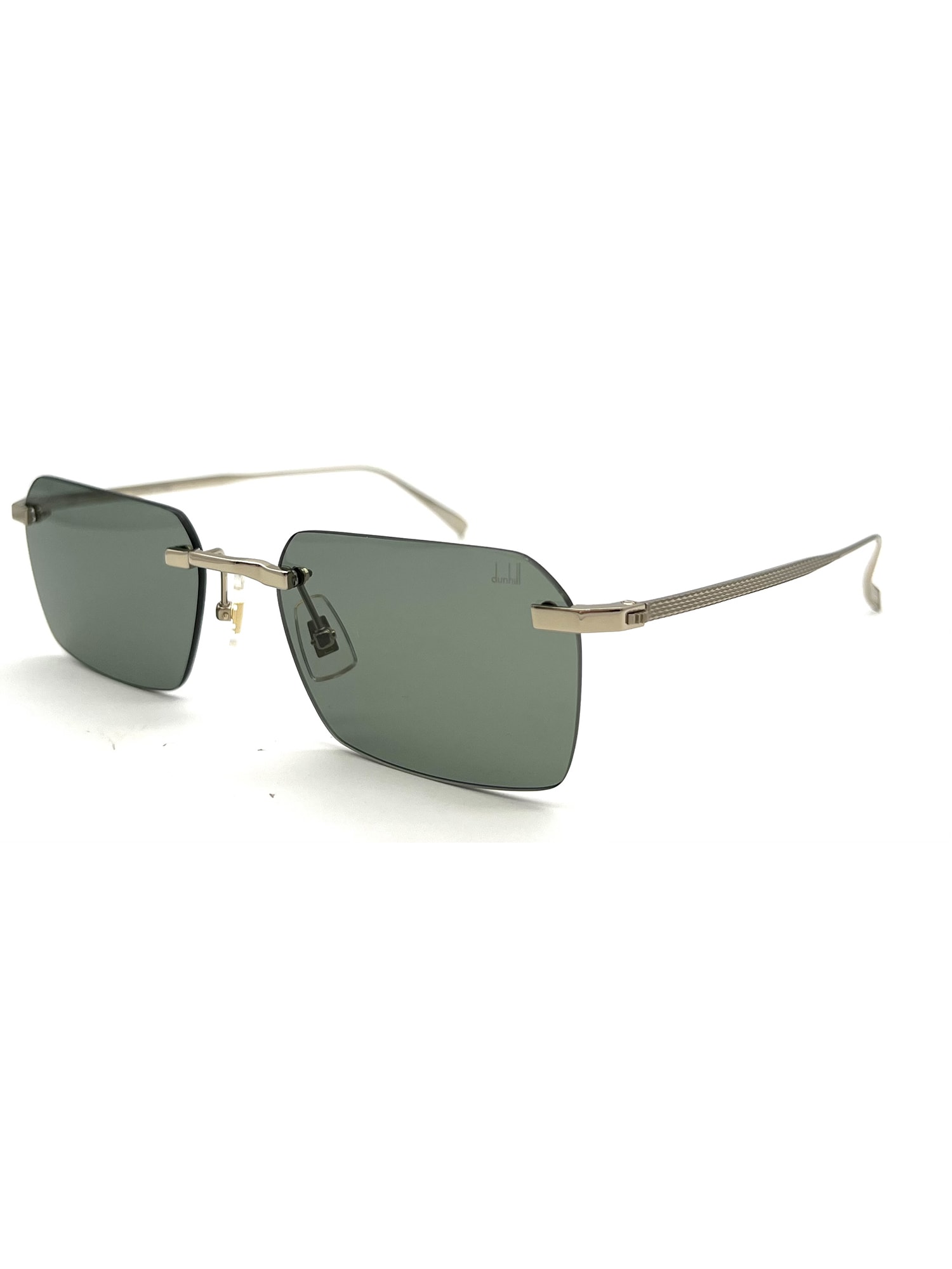 Shop Dunhill Du0061s Sunglasses In Gold Gold Green