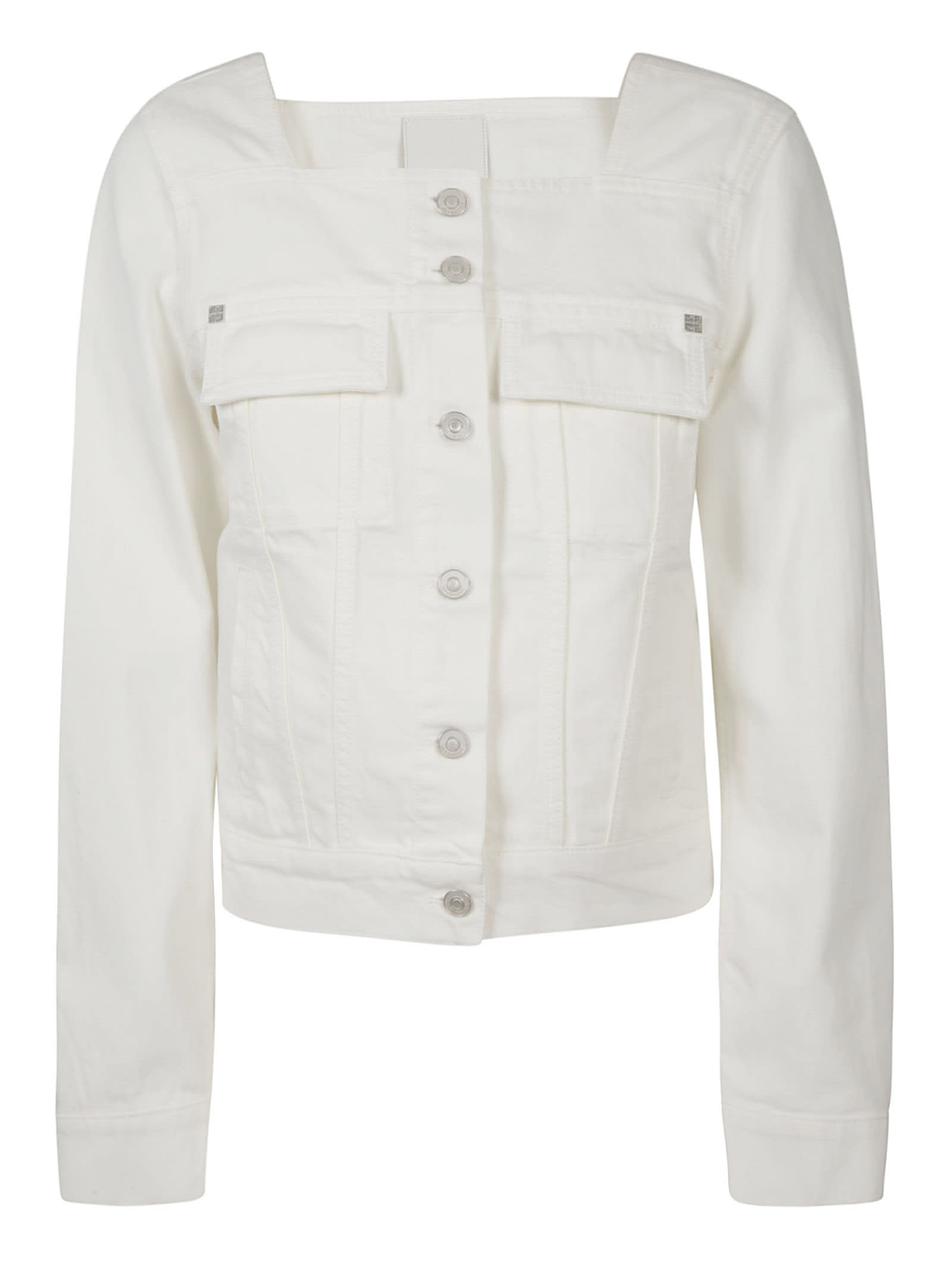 Givenchy Square Neck Buttoned Trucker Jacket