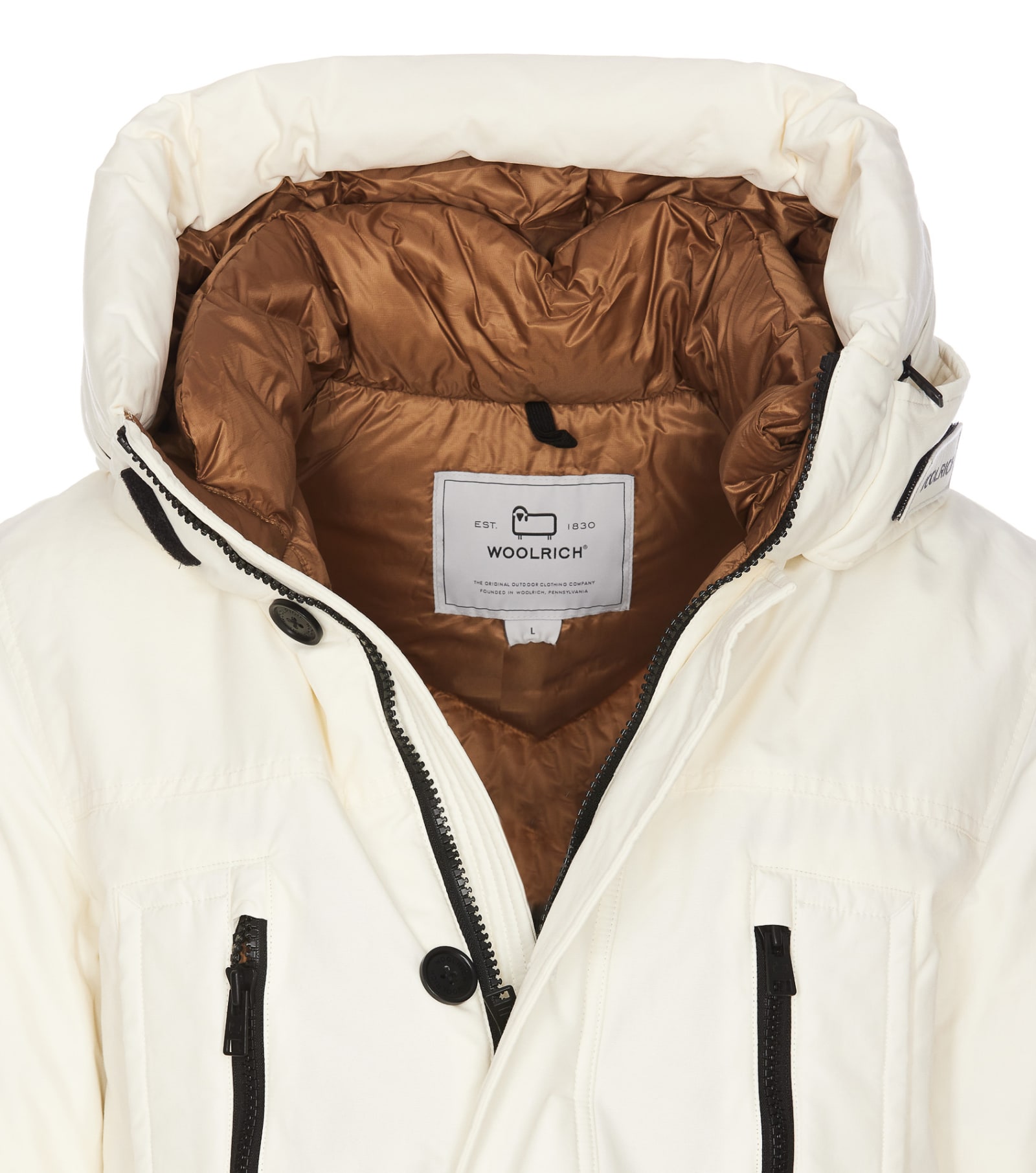 Shop Woolrich Ramar Arctic Parka In Yellow Cream