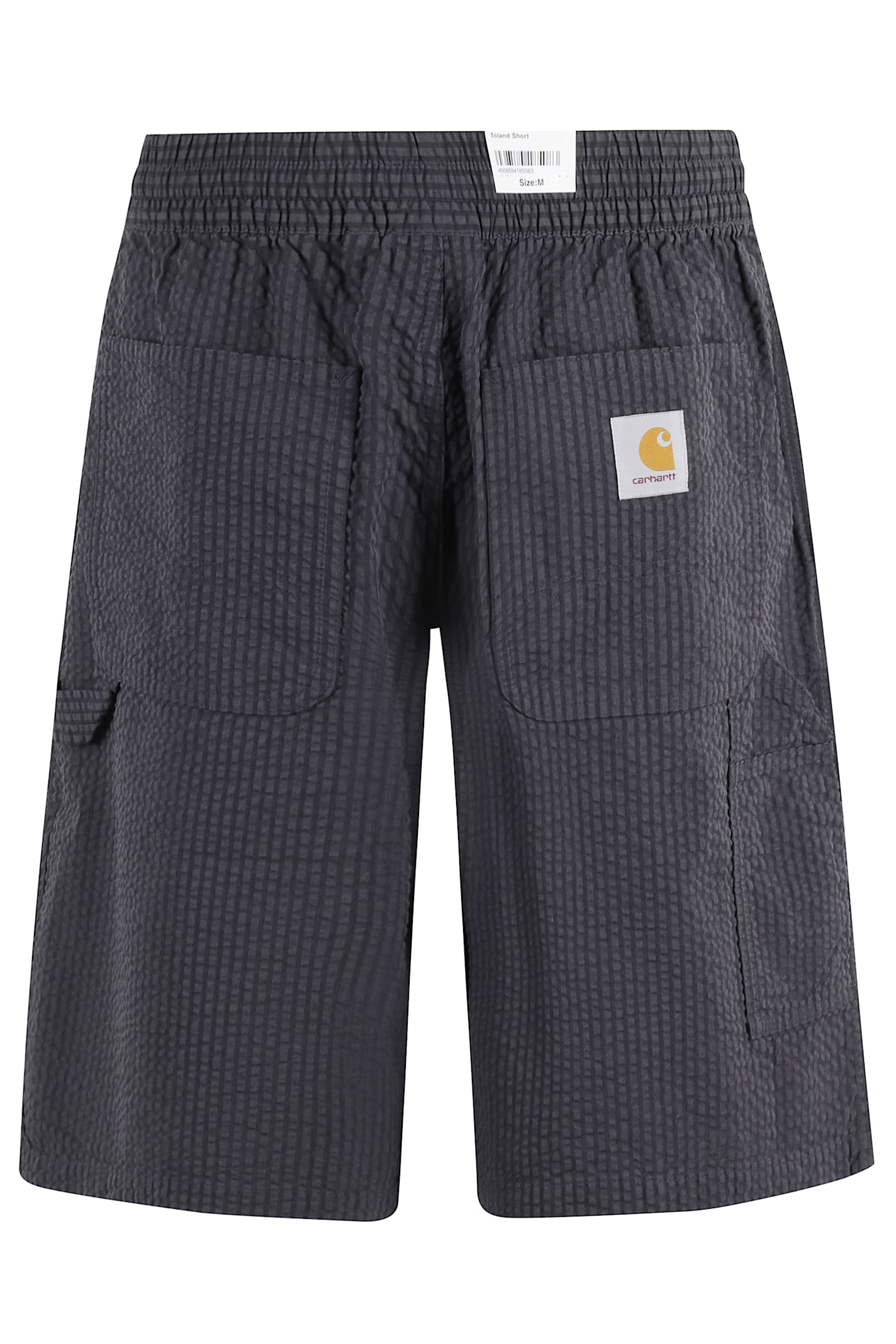 Carhartt Wip Embroidered Cotton Toland Short In Gray