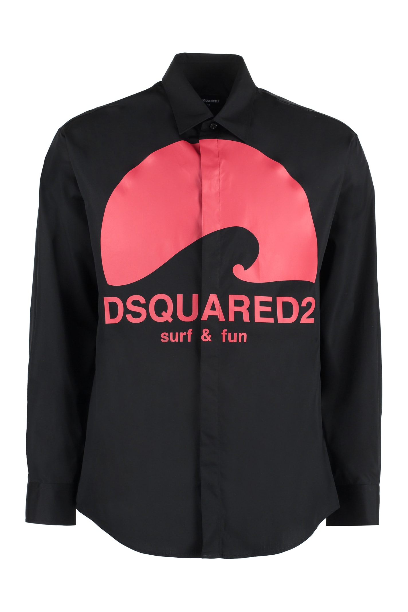 Shop Dsquared2 Cotton Shirt In Black