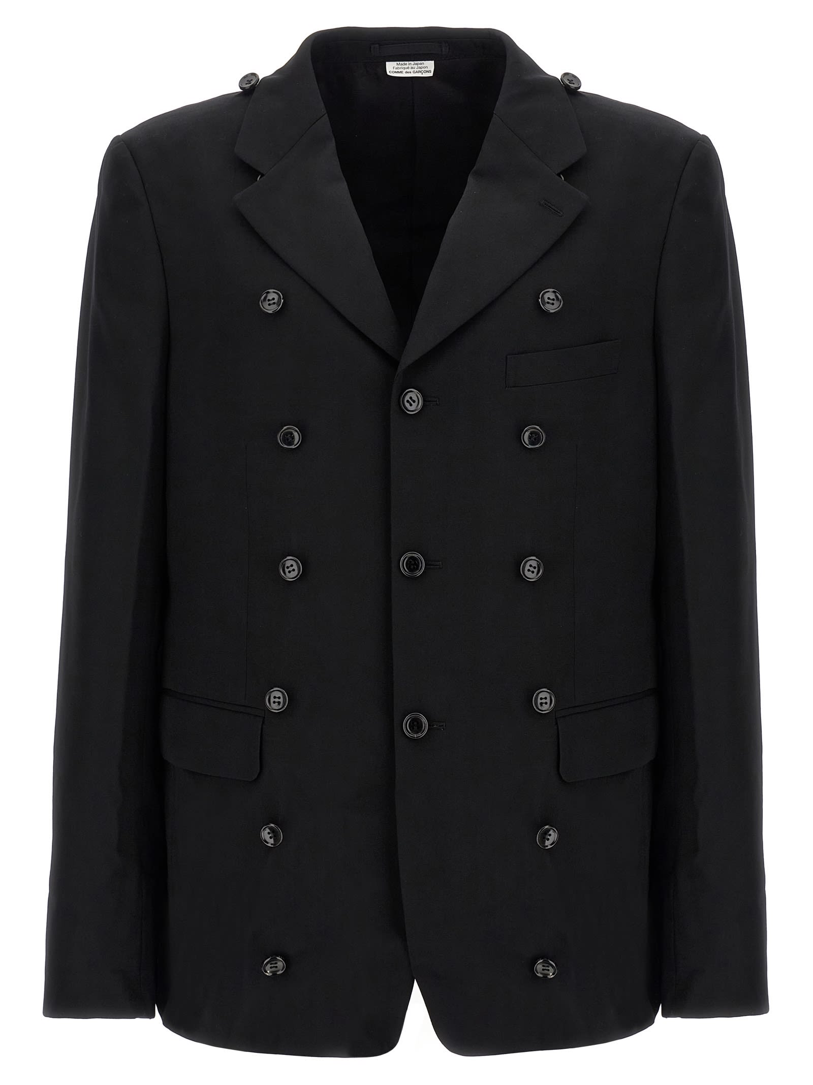 Comme Des Garçons Homme Deux Double Layer Blazer Coat In Black