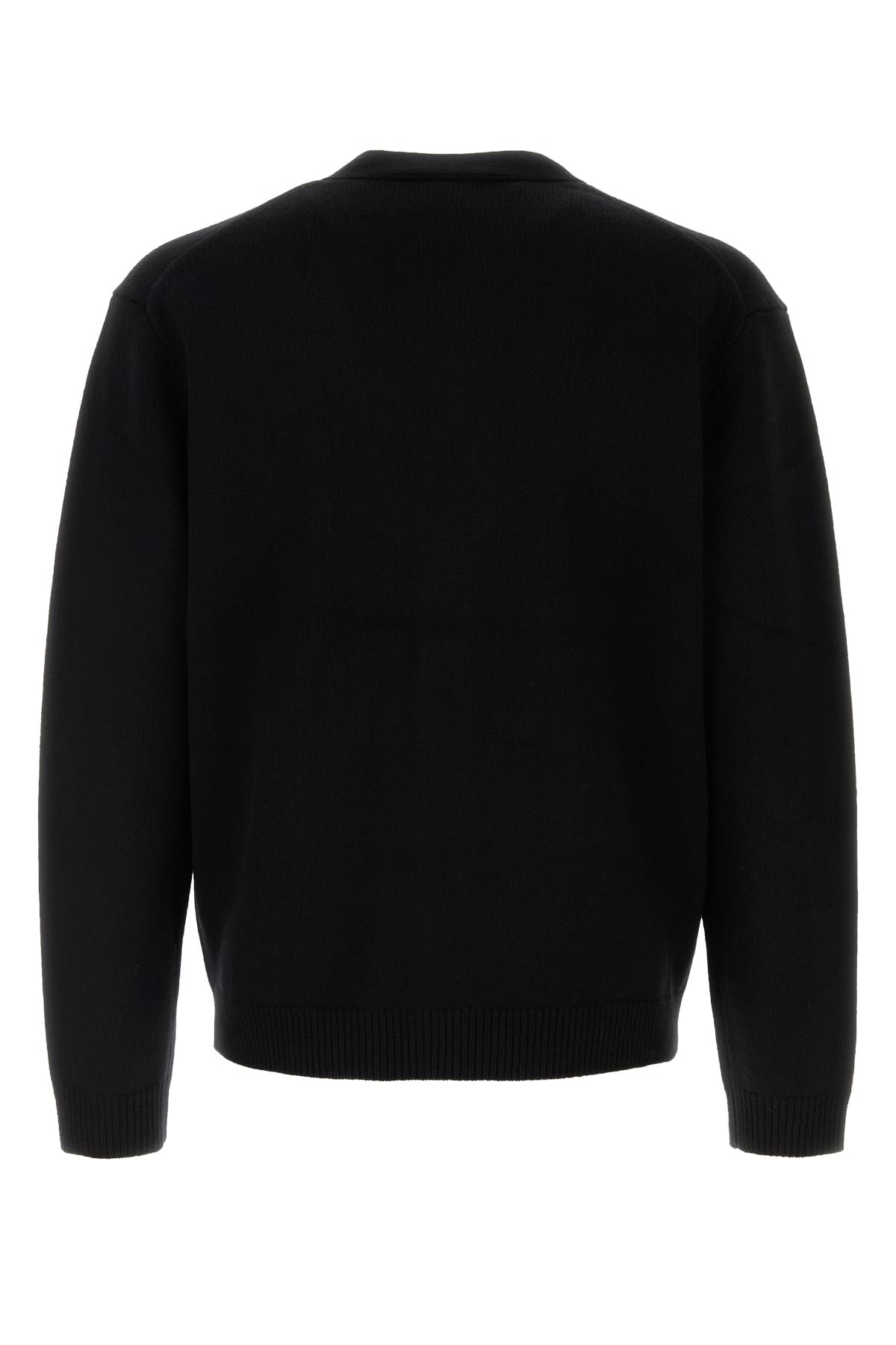 Shop Maison Kitsuné Fox Head Intarsia Comfort Cardigan In Black