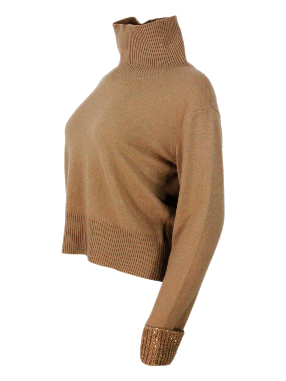 Shop Fabiana Filippi Sweater In Brown