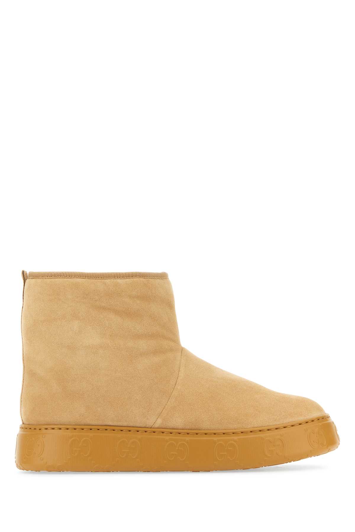 Gucci Beige Suede Ankle Boots