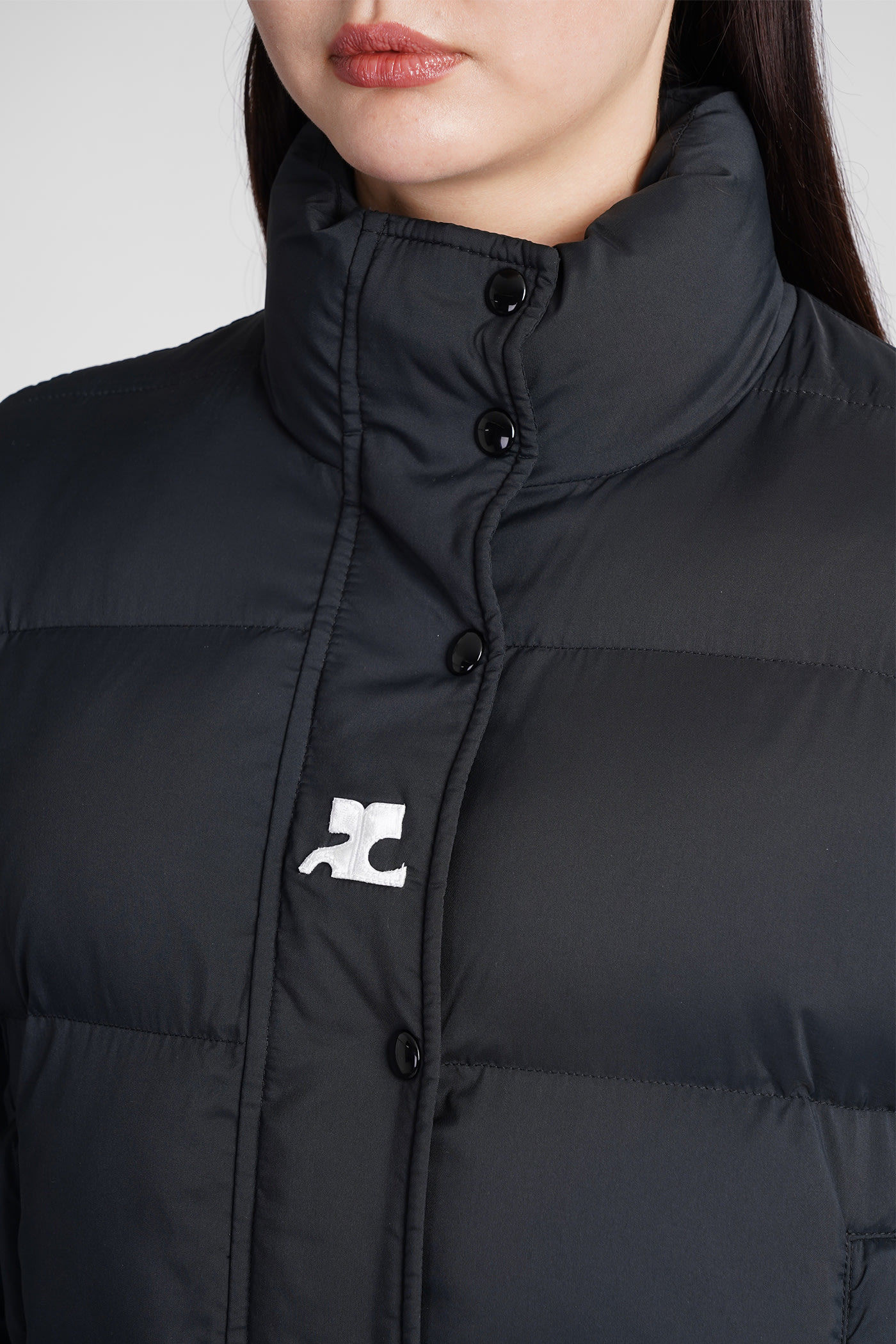 Courrèges Polyester Padded Jacket In Black