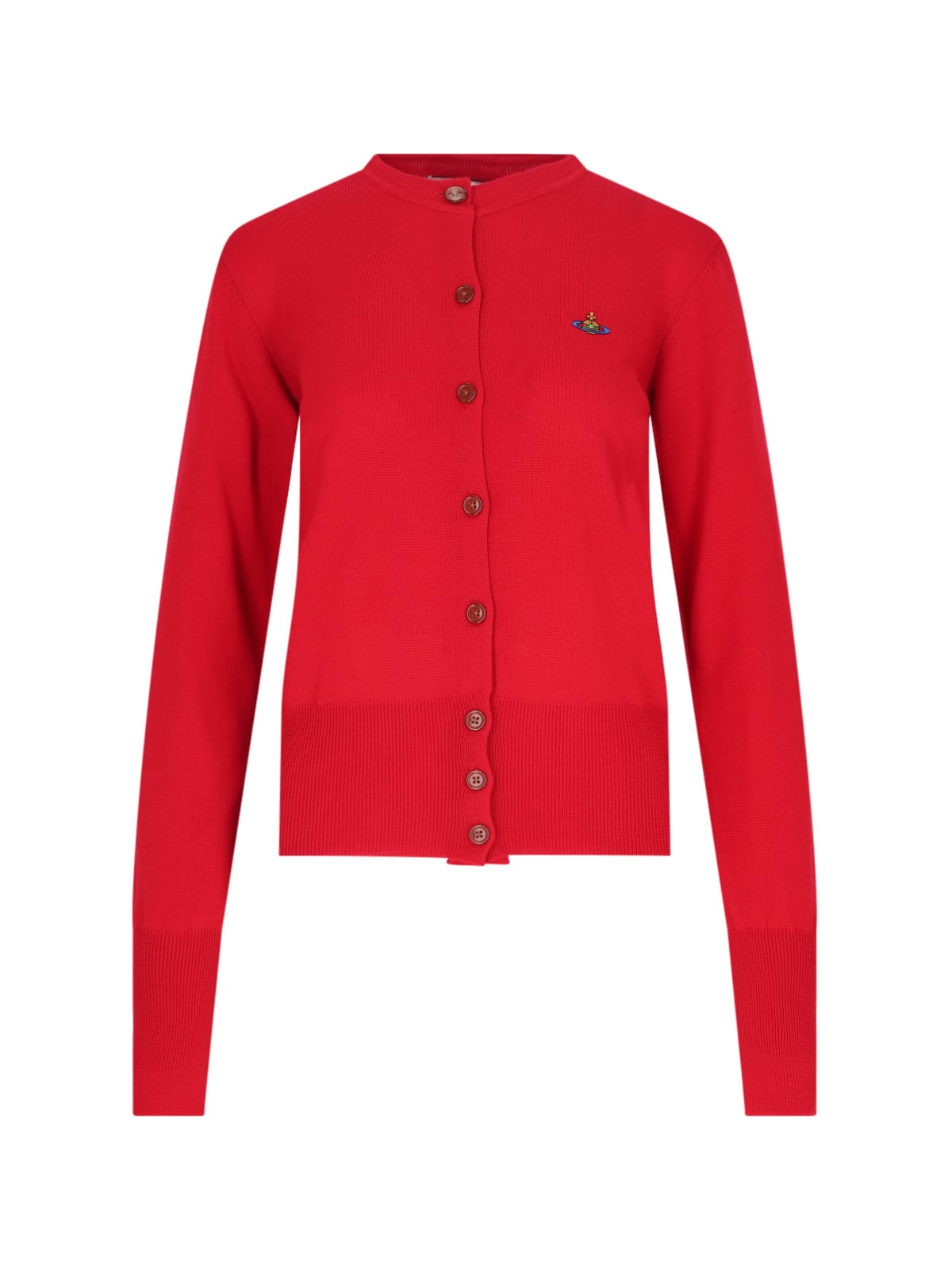 Shop Vivienne Westwood Bea Logo Cardigan In Red