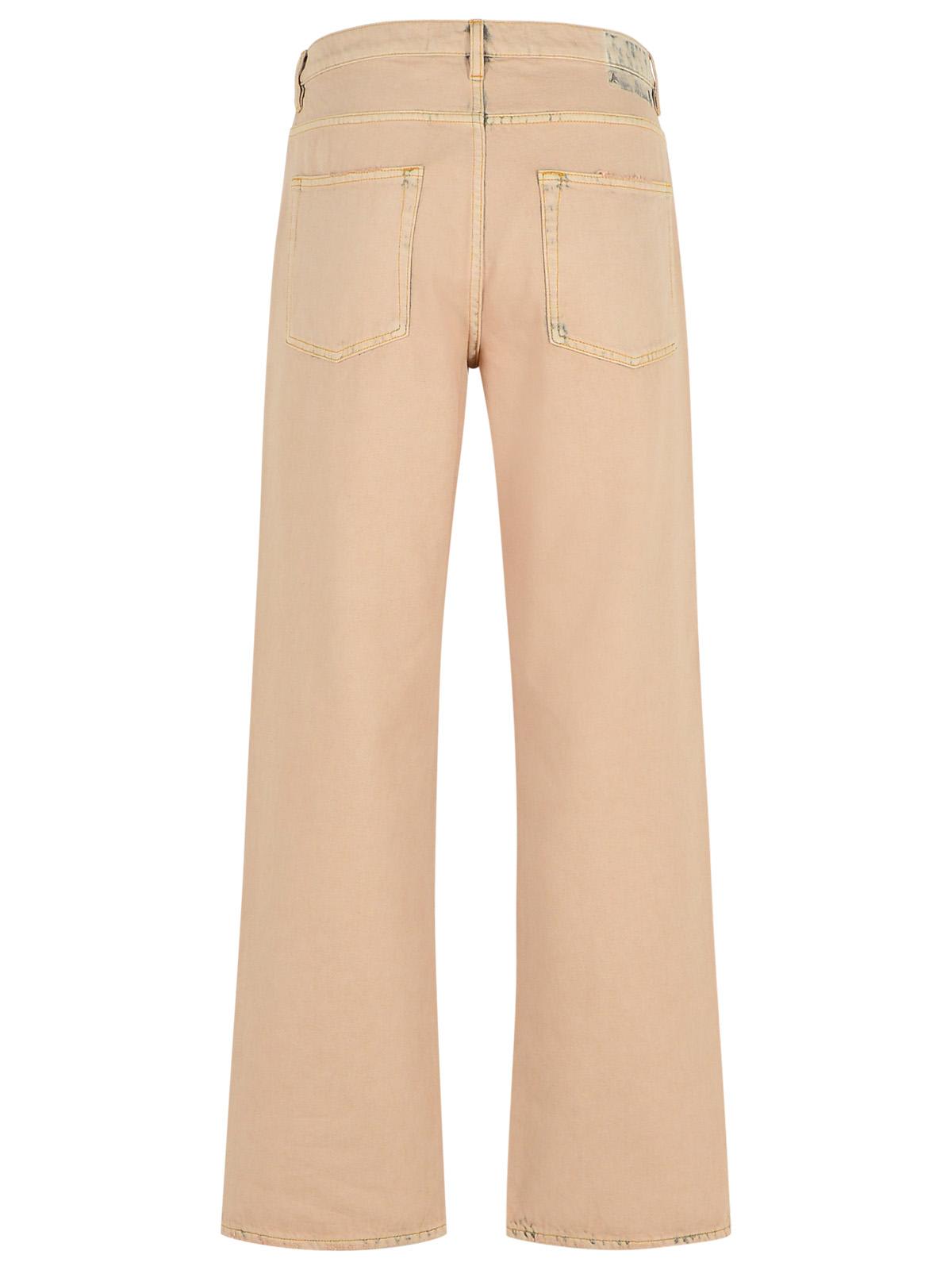 Golden Goose Cotton Pants With Belt Loops And Contrast Stitching In Pink