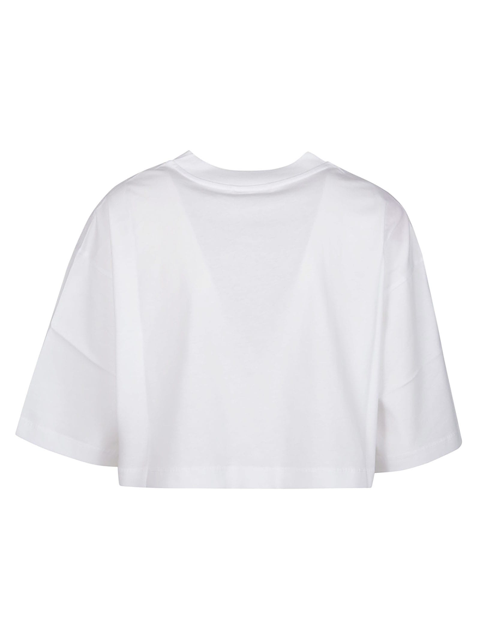 Shop Marni Cropped T-shirt In Lily White