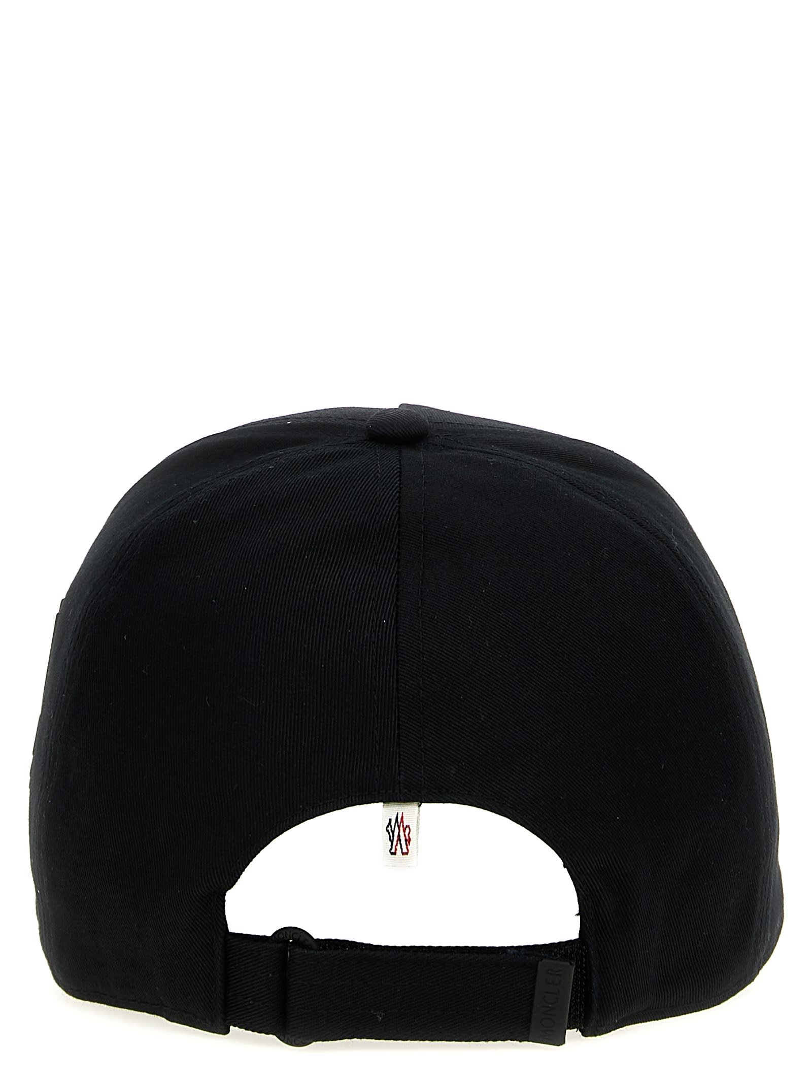 Shop Moncler Logo Embroidery Cap In Black