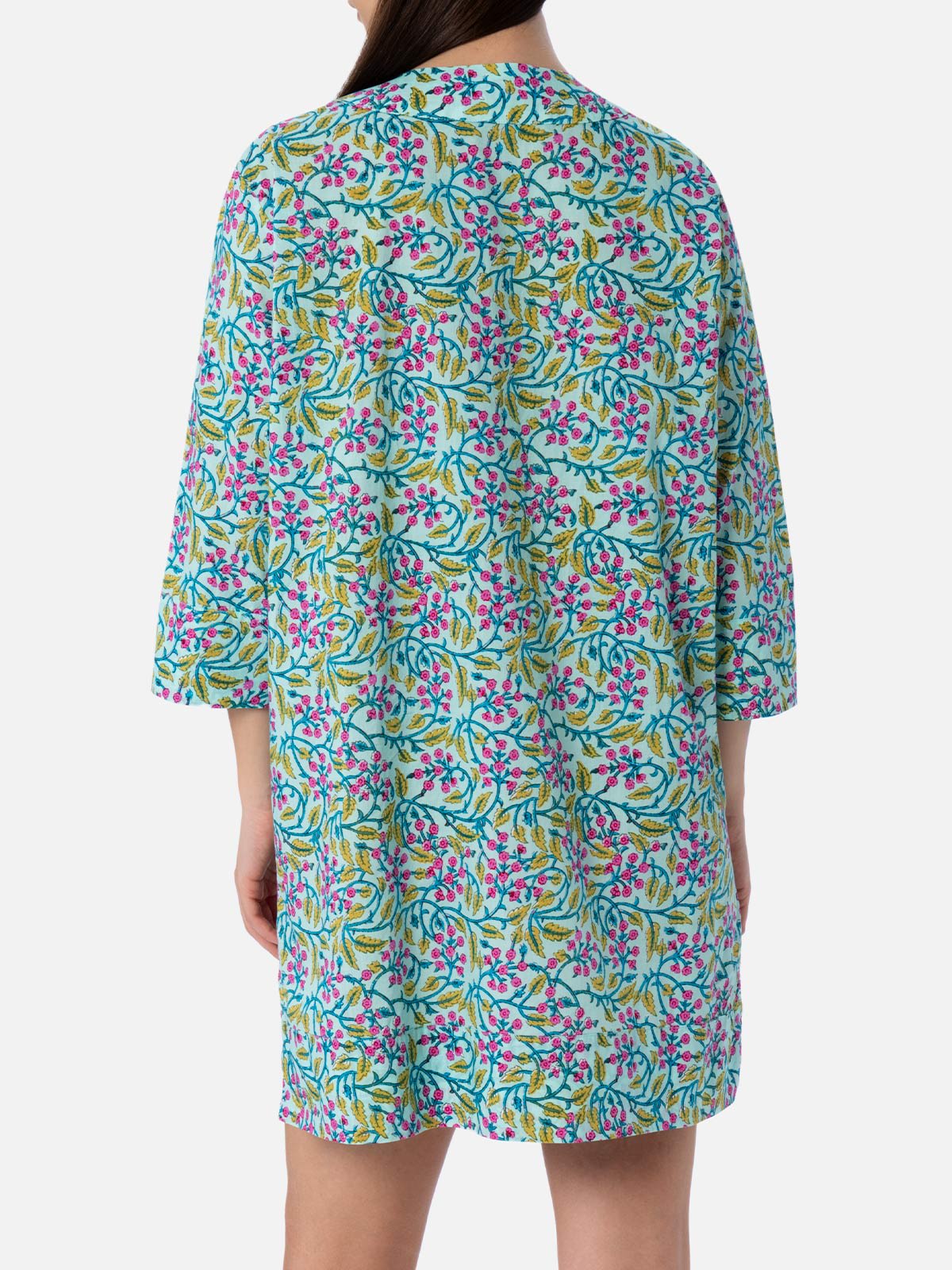 Mc2 Saint Barth Woman Cotton Tunic Dress Macha In Green